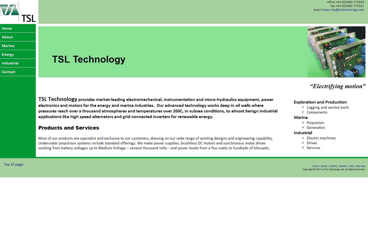 T S L Technology Website