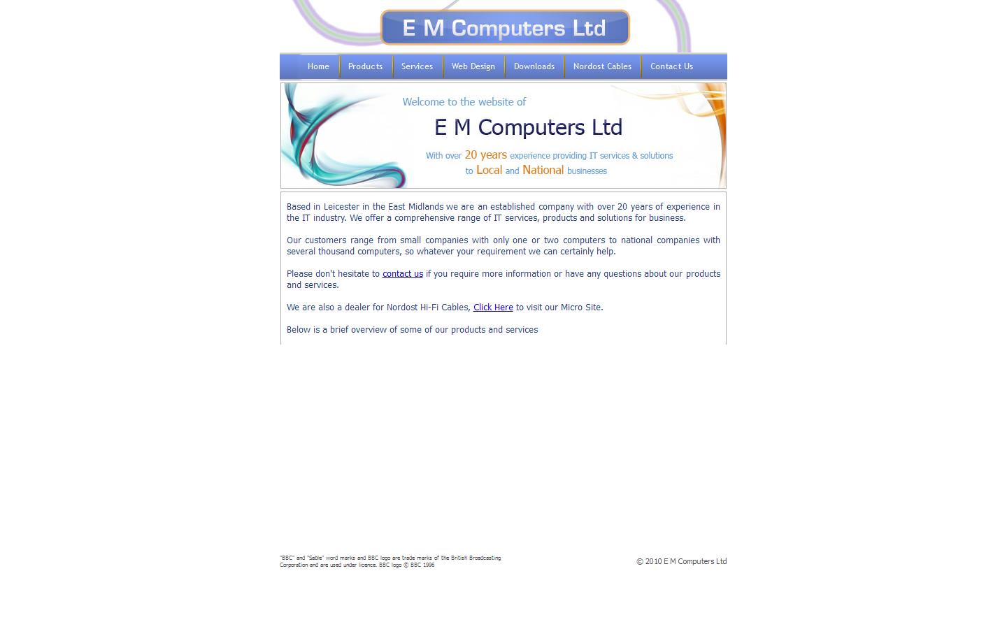 E M Computers Ltd Website