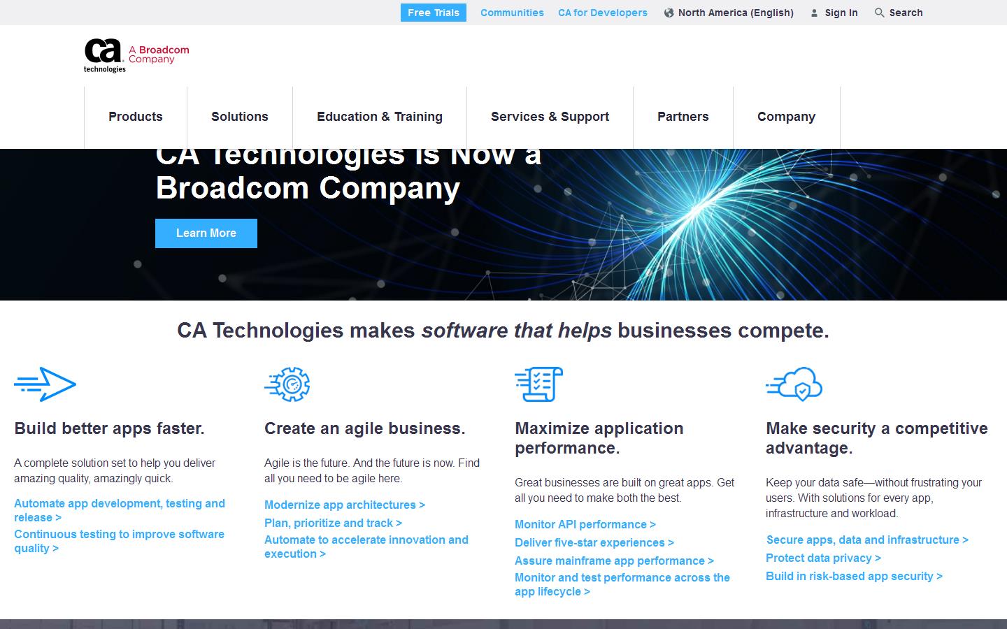 C A Technologies Website
