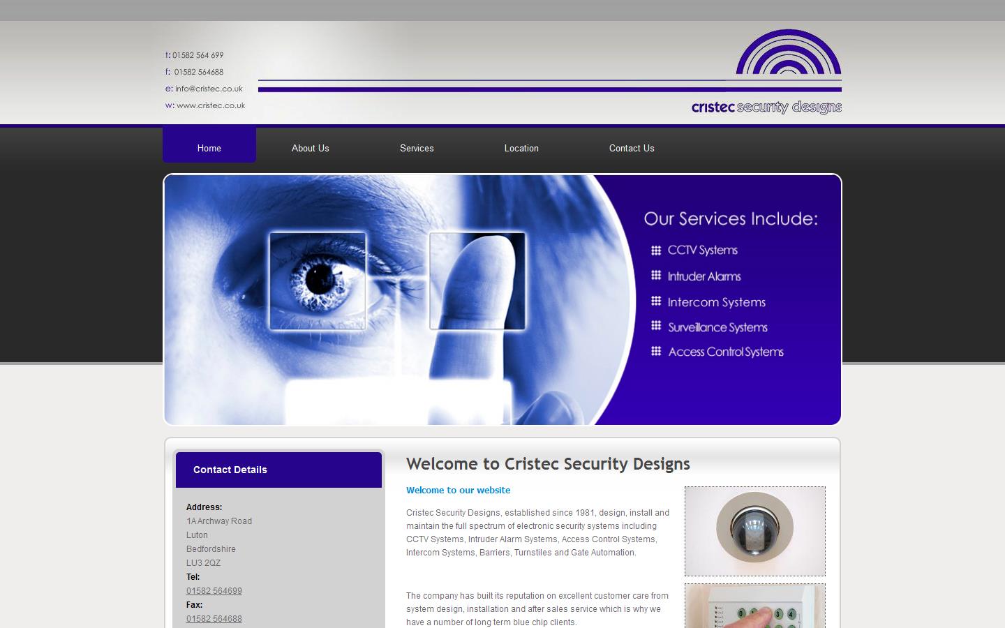 Cristec Security Designs Ltd Website