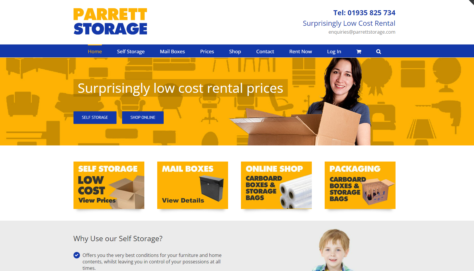 Parrett Storage  Website
