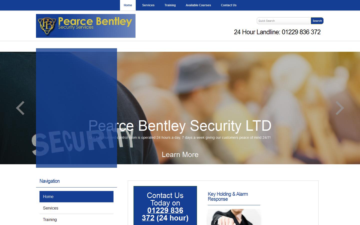 Pearce Bentley Security Website