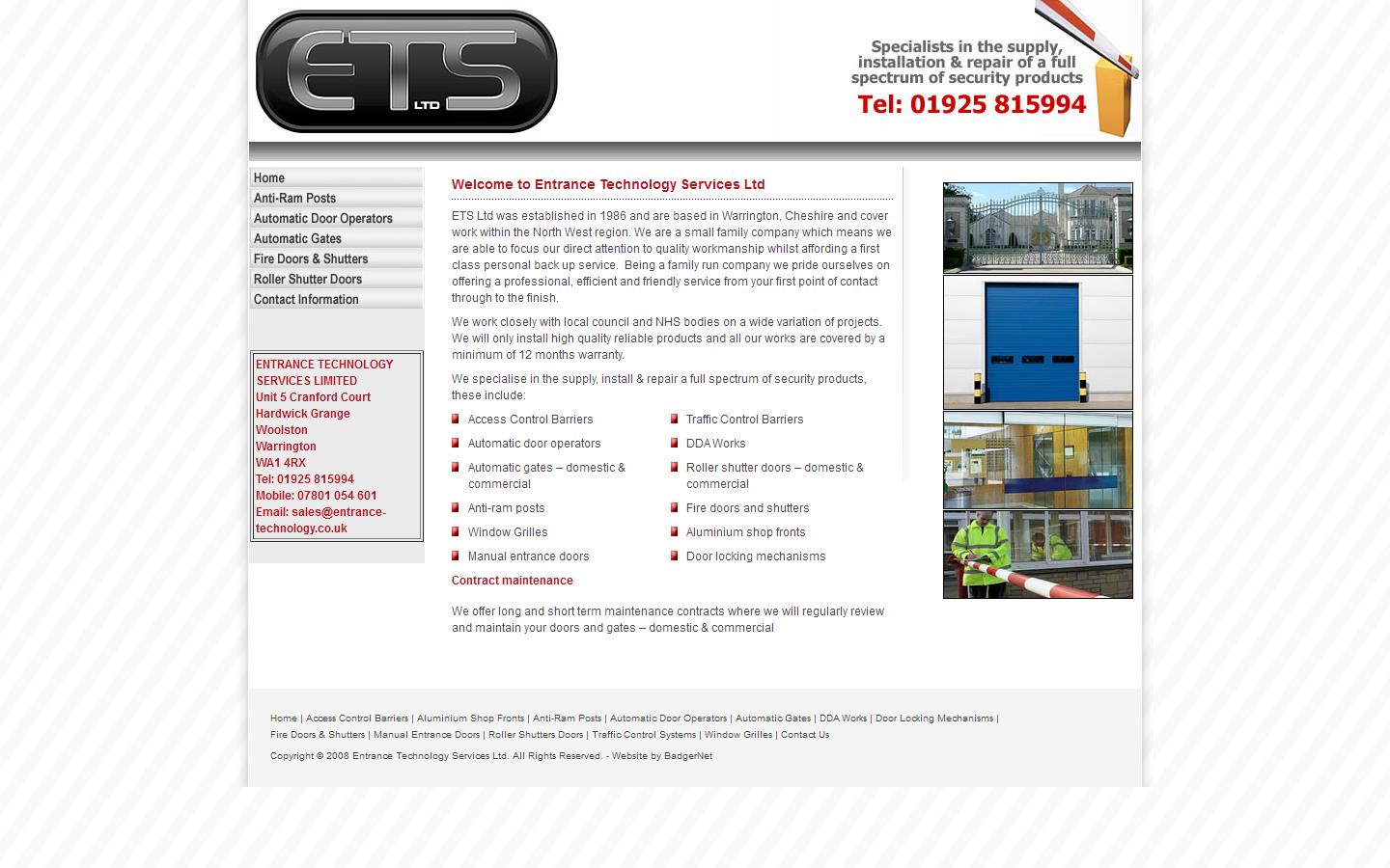 Entrance Technology Services Website