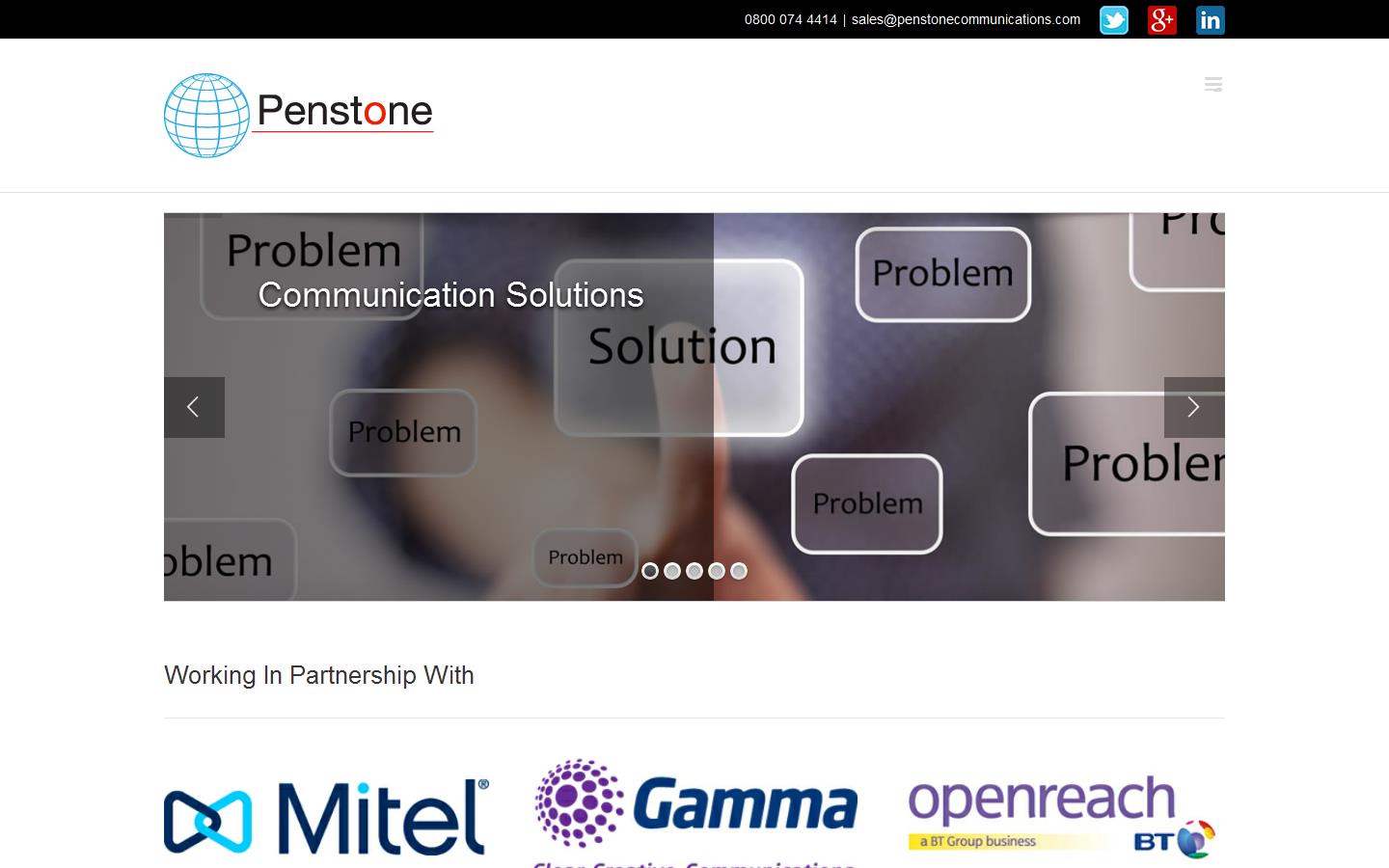 Penstone Communications Website