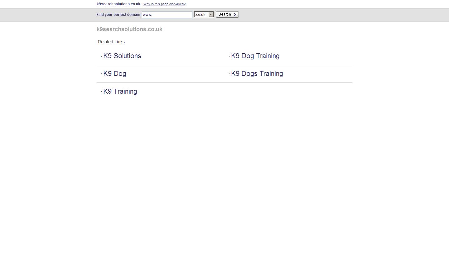 K 9 Search Solutions Ltd Website