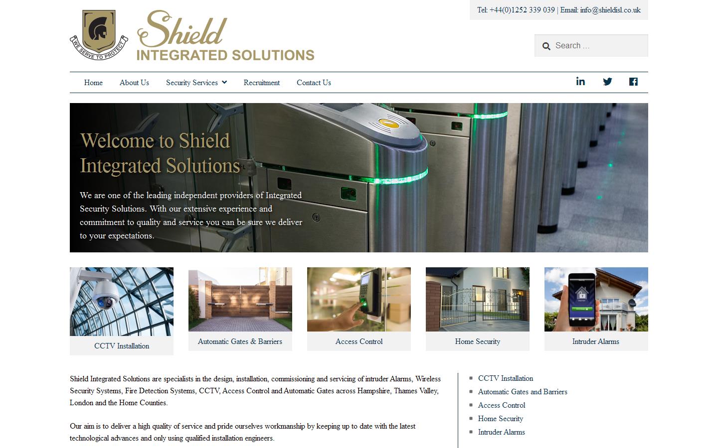 Shield Integrated Solutions  Website