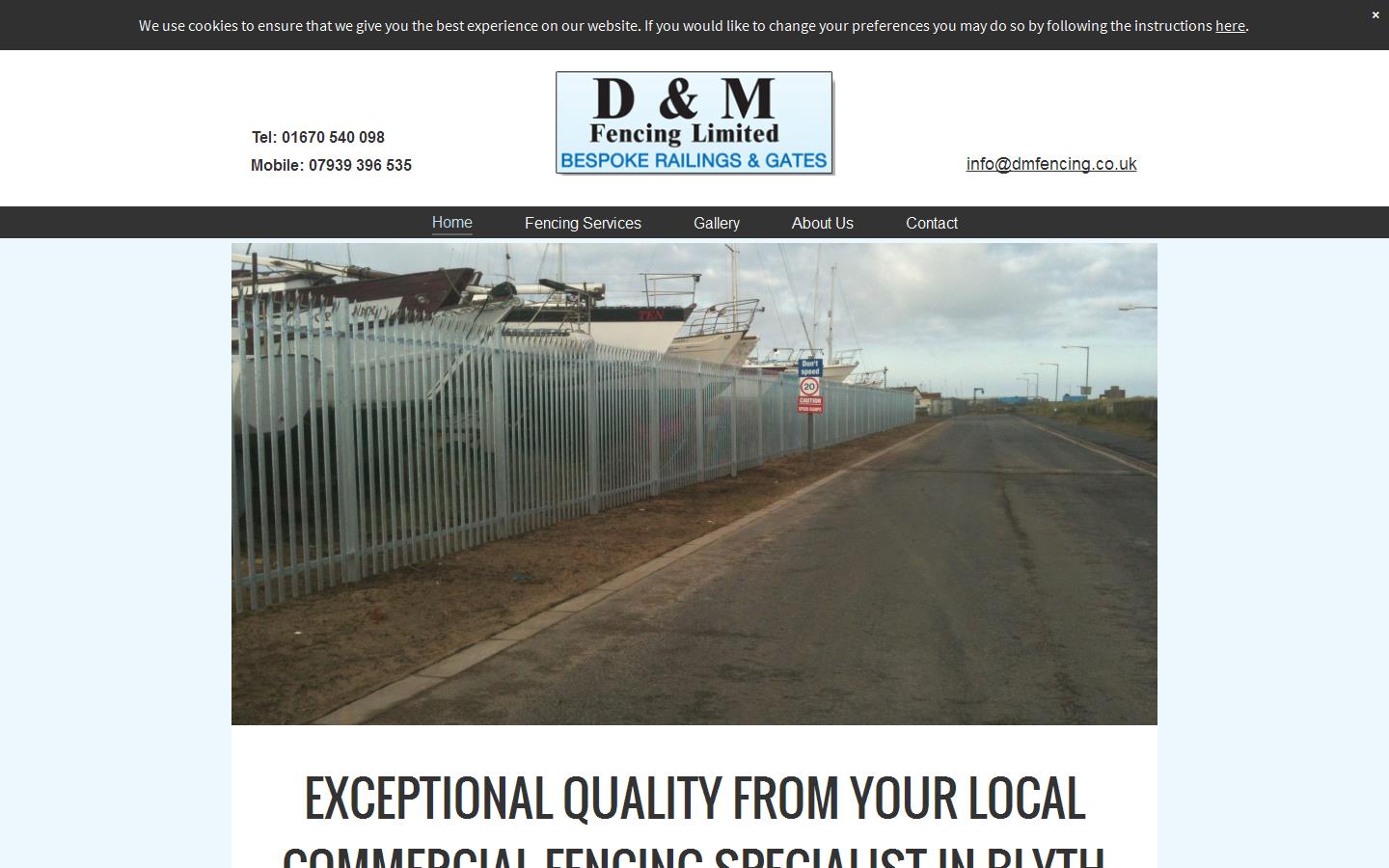 D & M Fencing Ltd Website