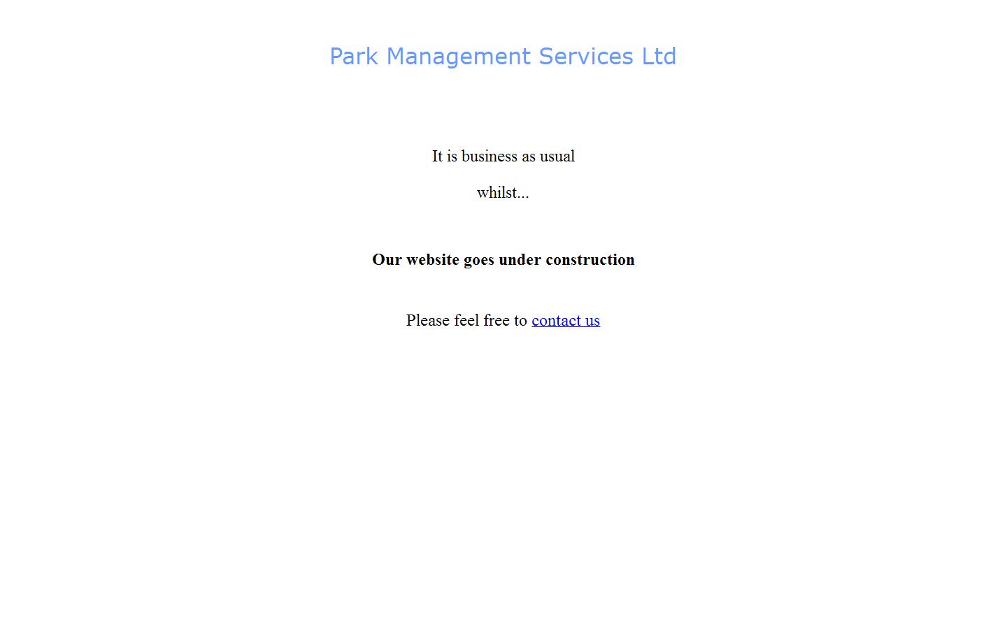 Park Management Services Ltd Website