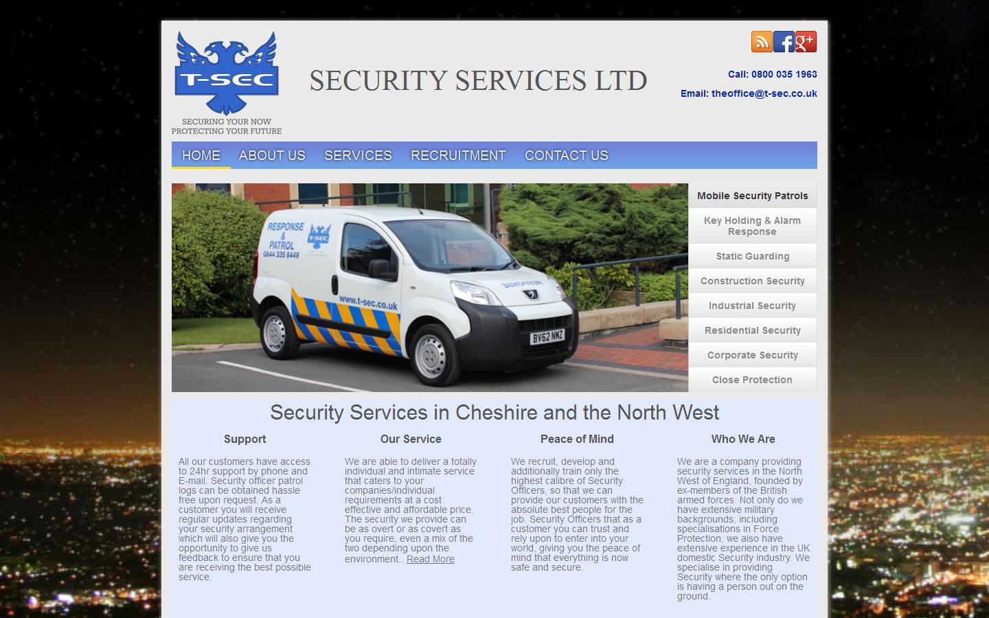 T-sec Security Services Ltd Website