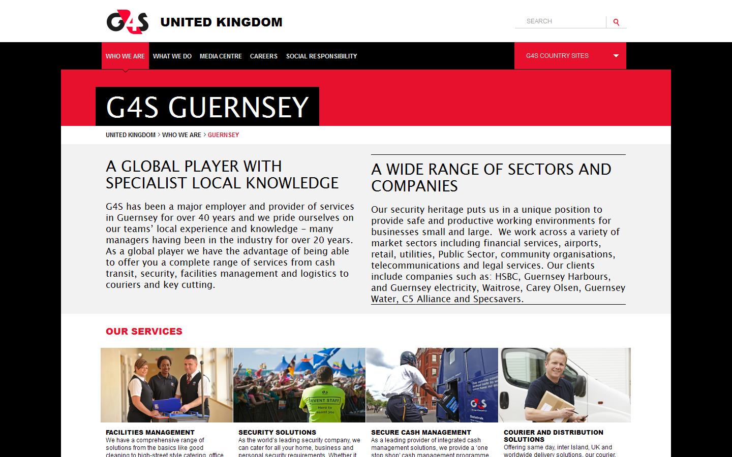 G 4 S Security Solutions Website