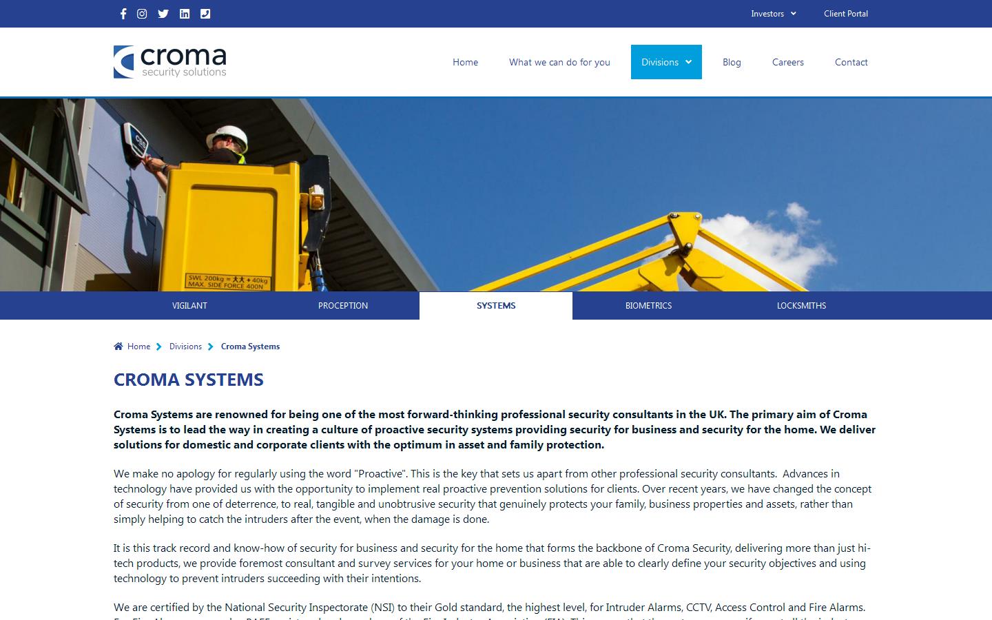 Croma Security Website
