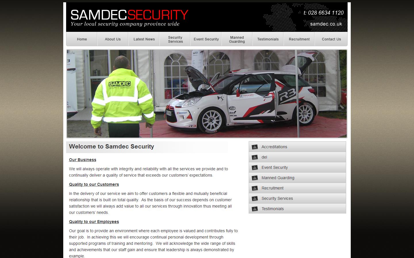 Samdec Security Website
