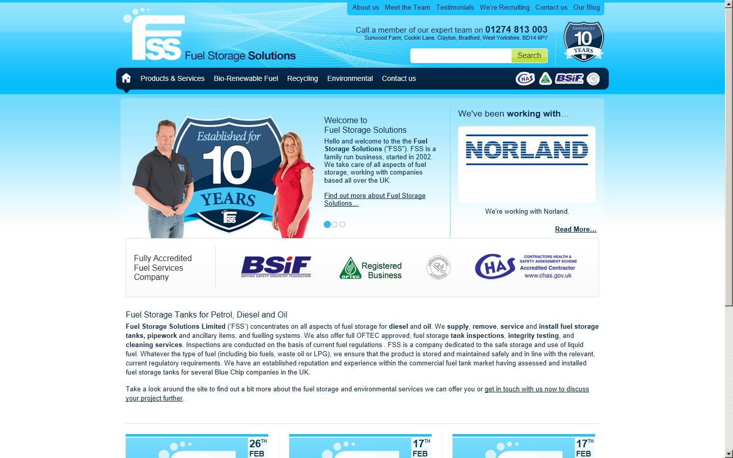 Fuel Storage Solutions Ltd Website