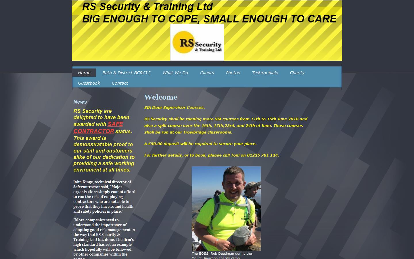 R S Security & Training Ltd Website