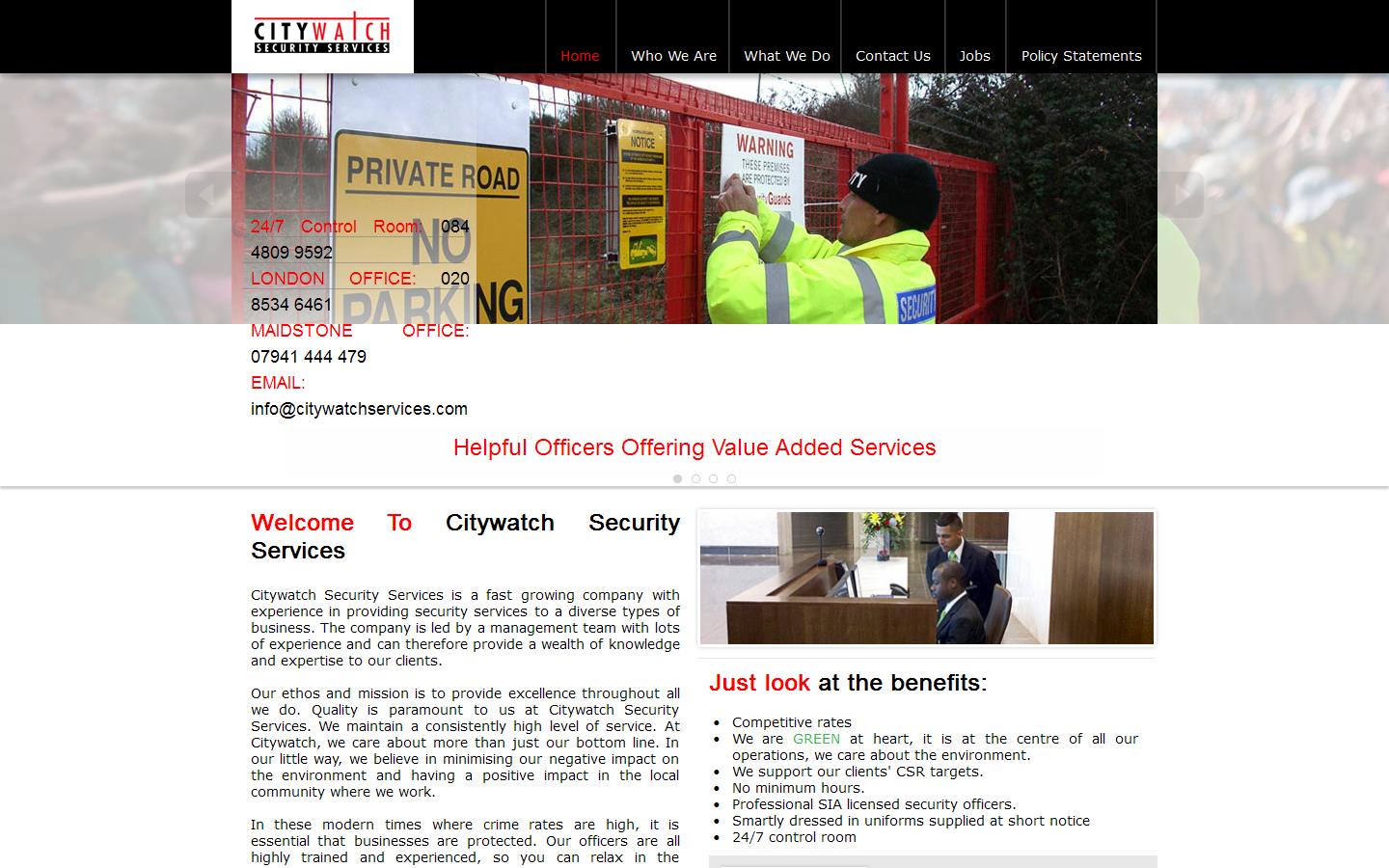 Citywatch Security Services Ltd Website