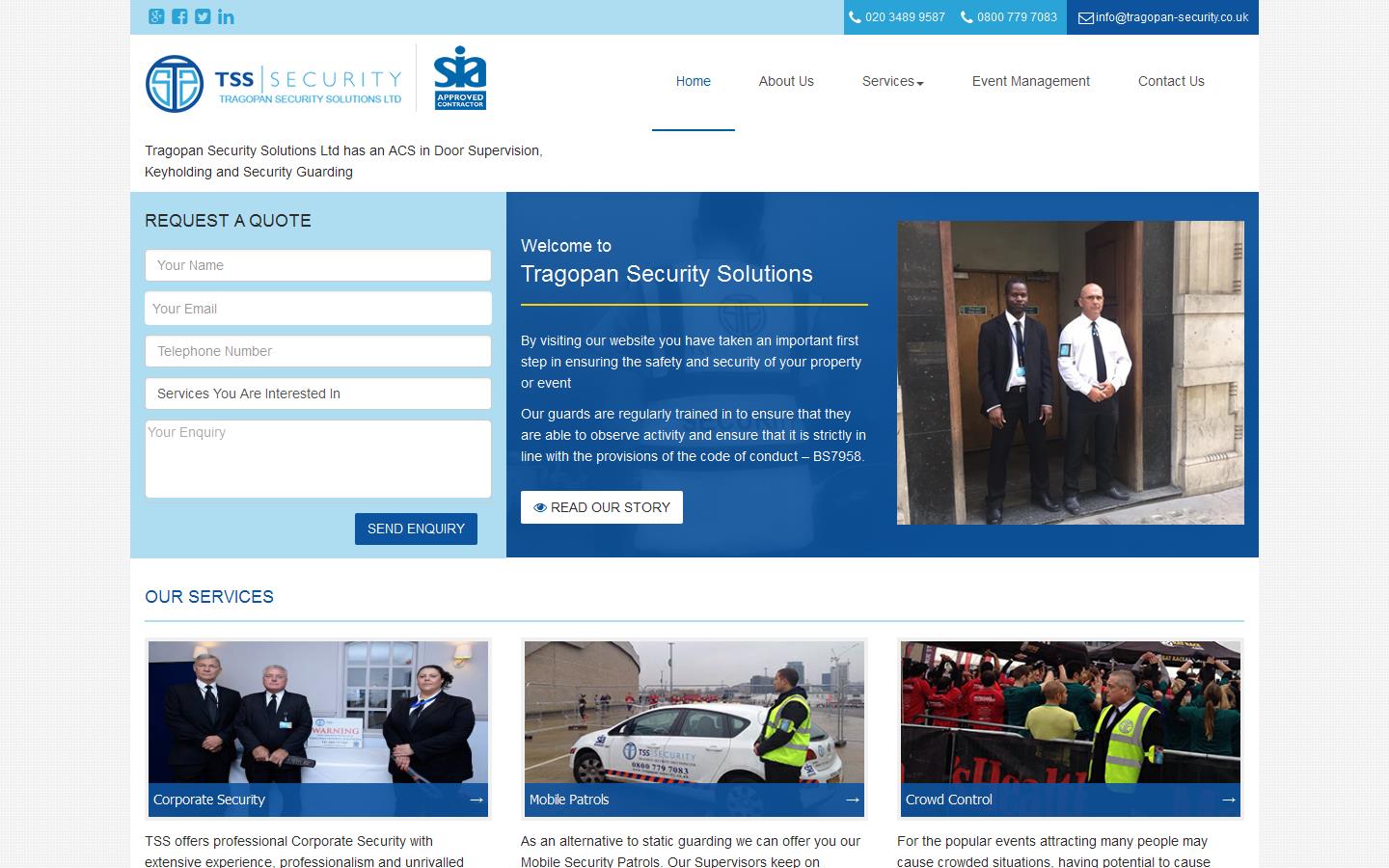 Tragopan Security Solutions Website