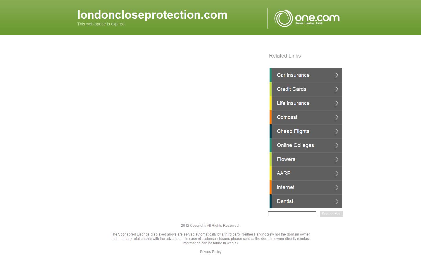London Close Protection Website