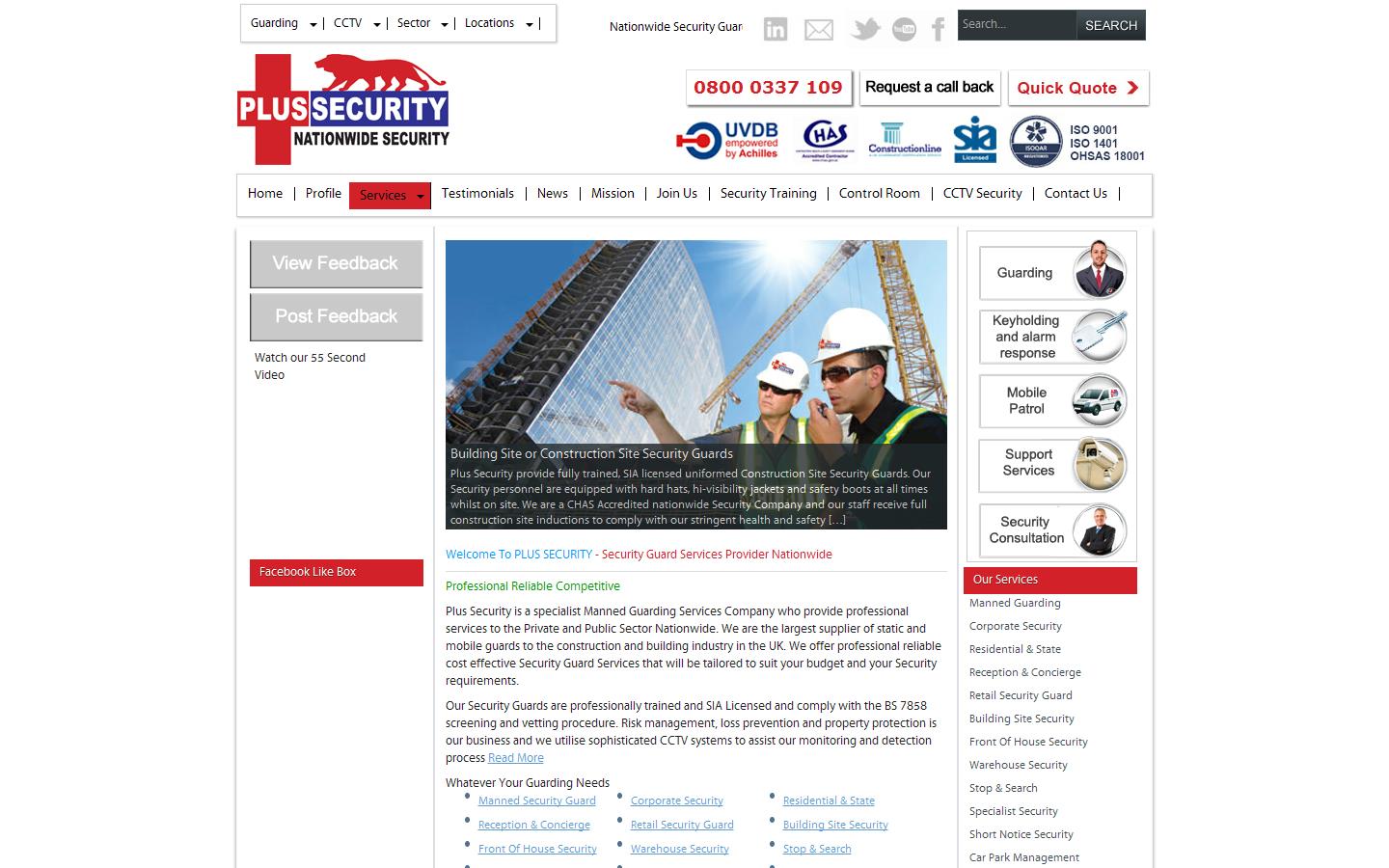 Plus Security Website