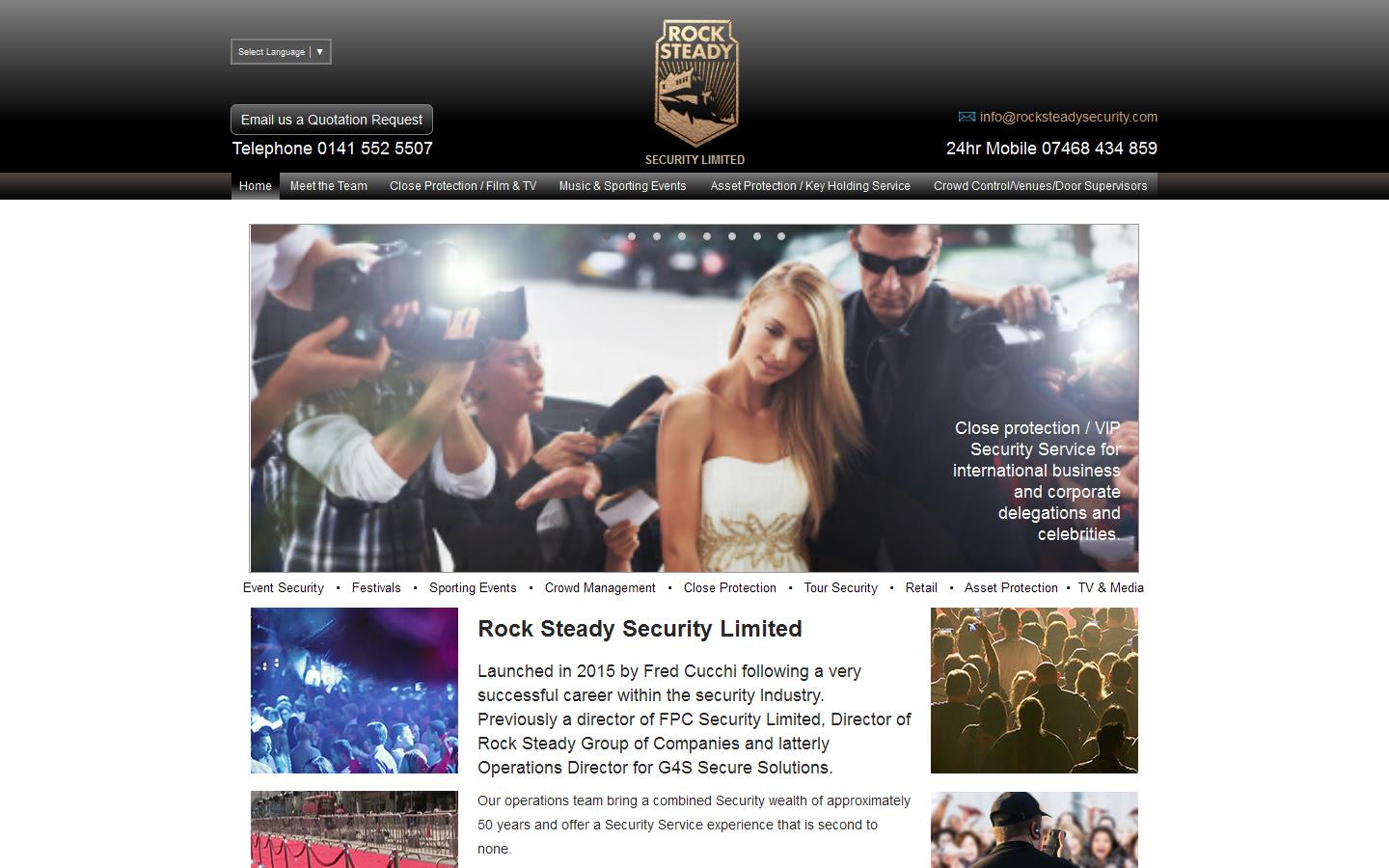 Rock Steady Security Ltd Website