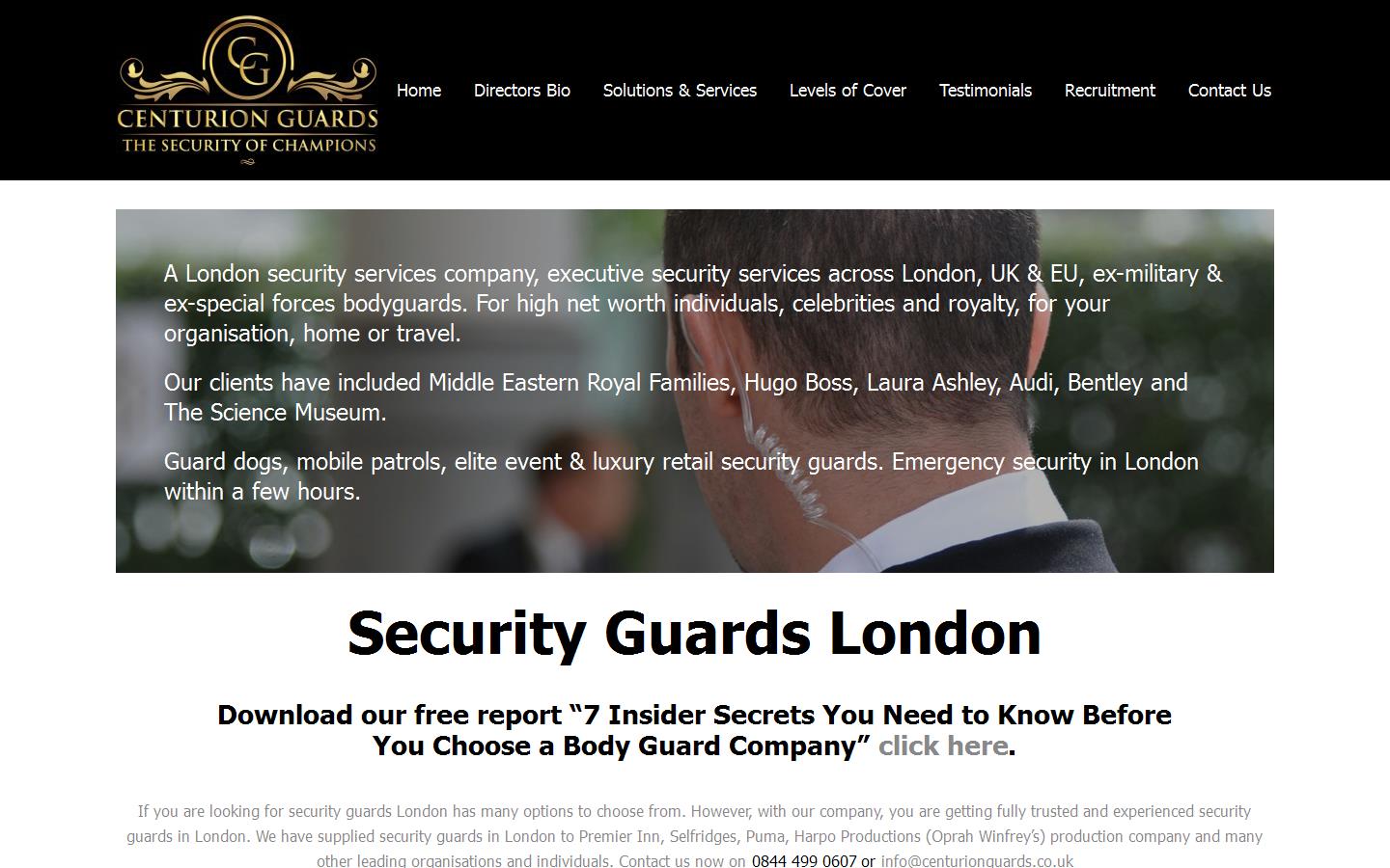 Centurion Guards Ltd Website