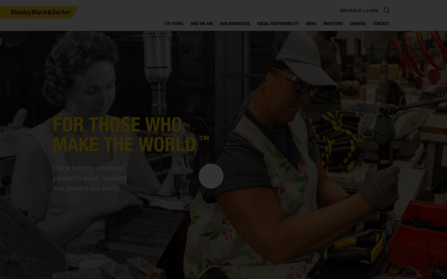 Stanley Black & Decker Website