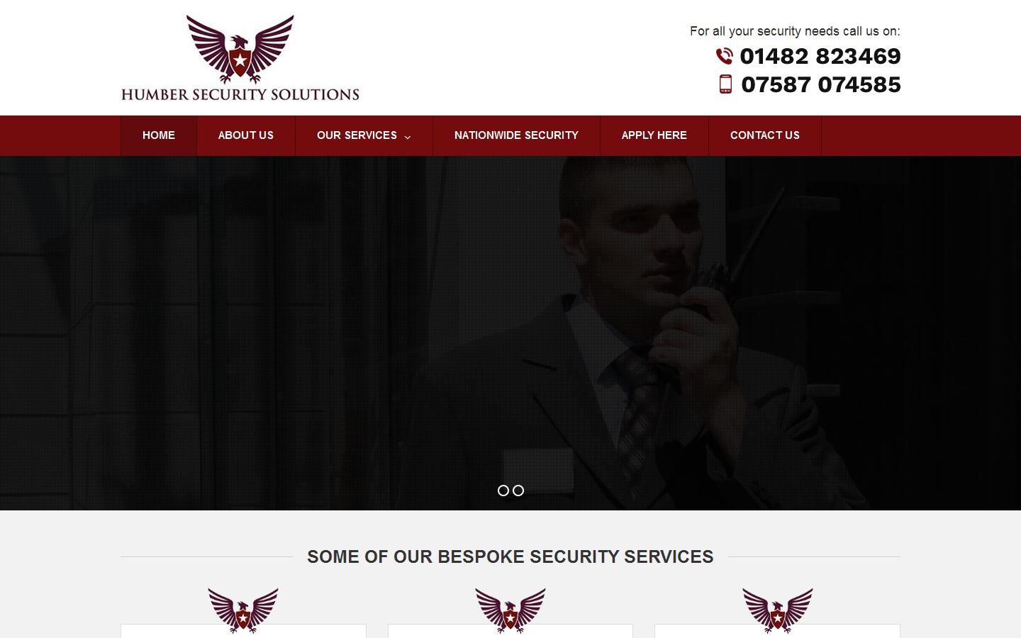 Humber Security Solutions Ltd Website