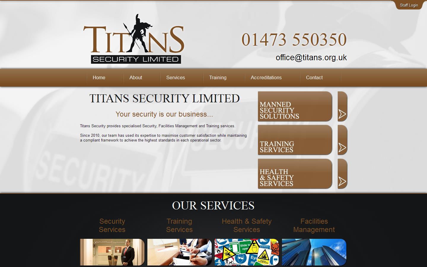 Titans Security Ltd Website
