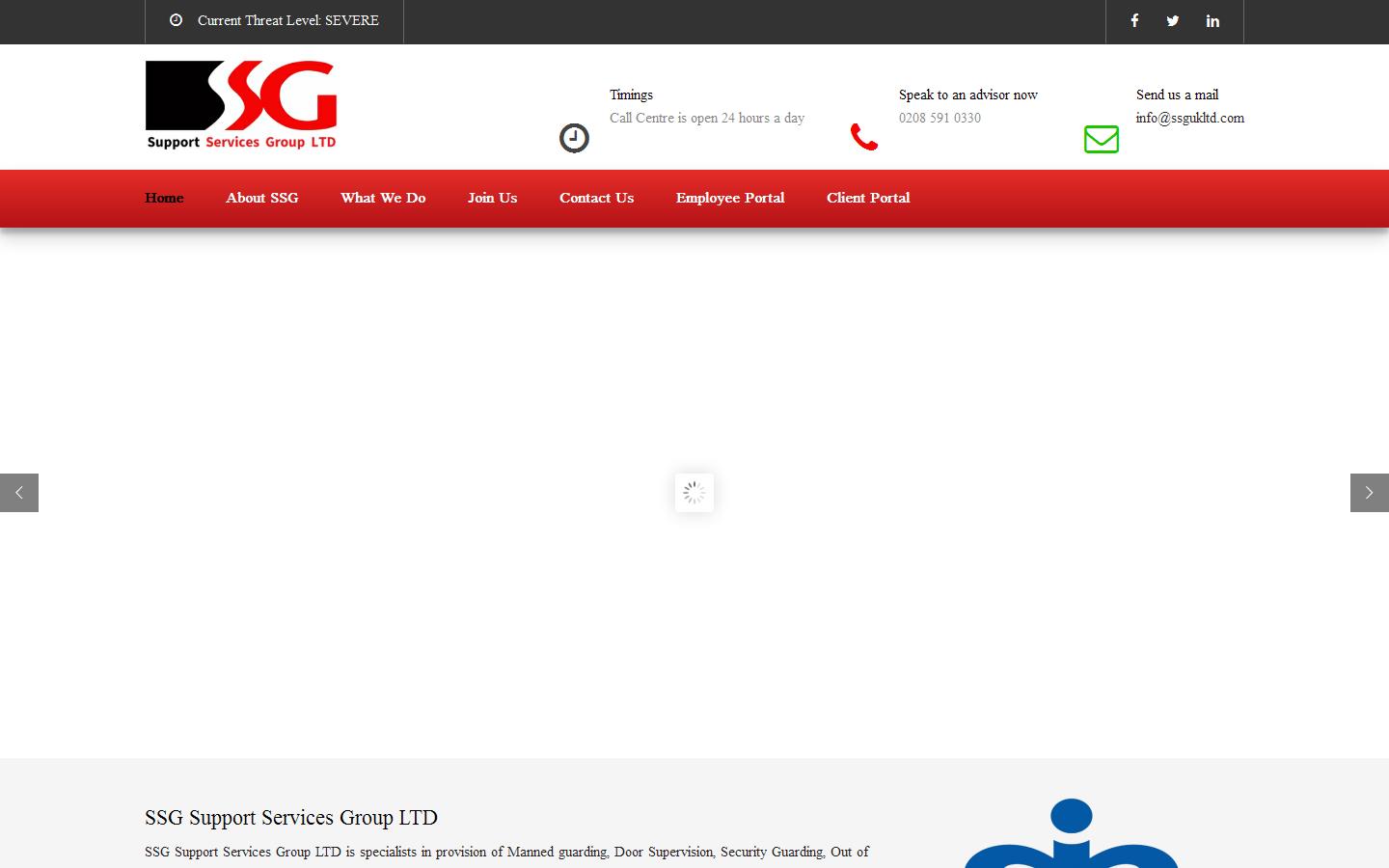 SSG Support Services Group Ltd Website