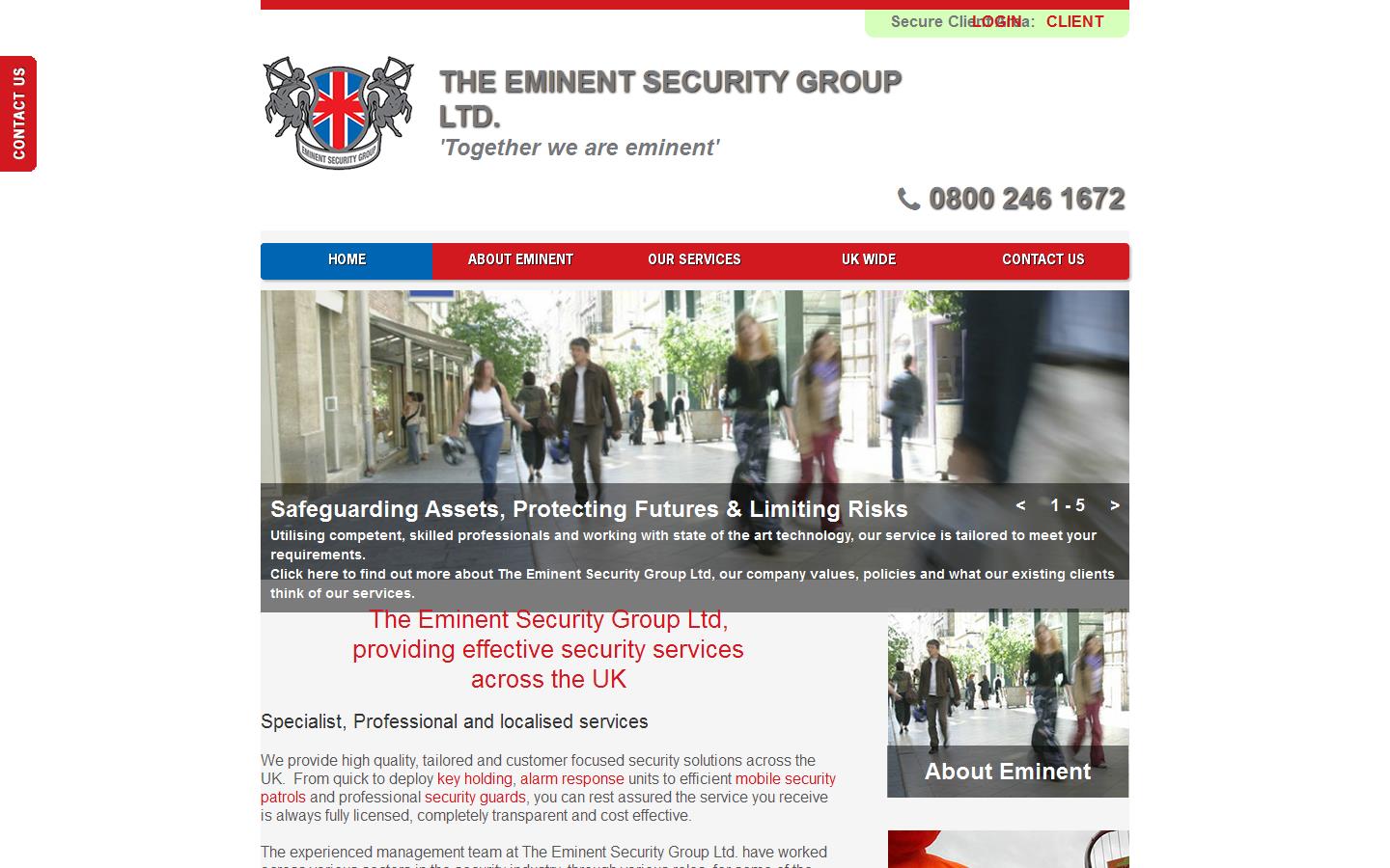 The Eminent Security Group Ltd Website