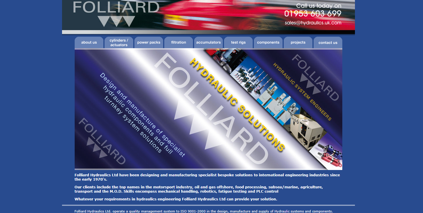 Folliard Hydraulics Website