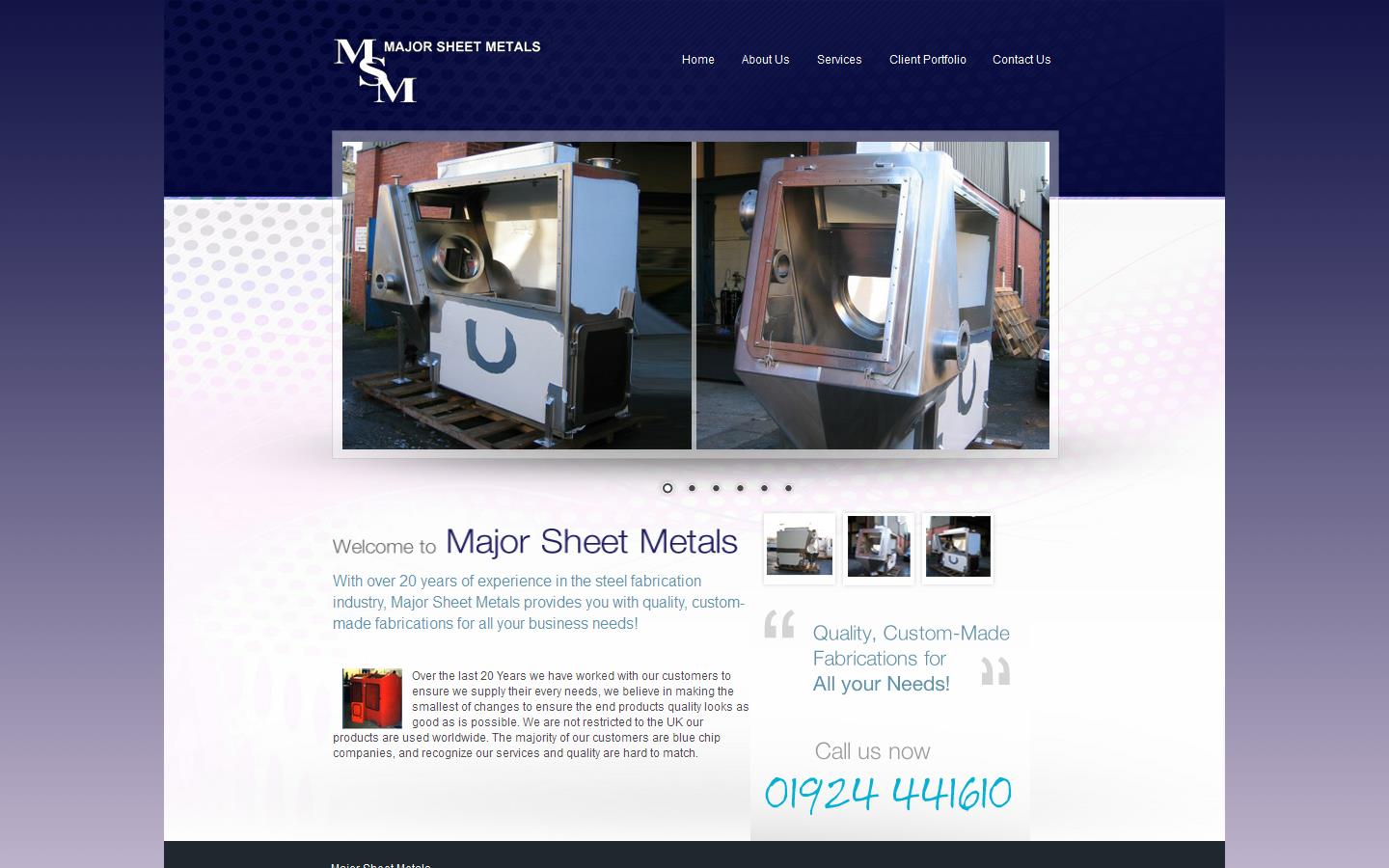 Major Sheet Metals Website