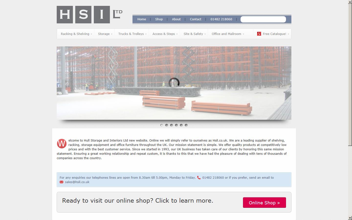 Hull Storage & Interiors Website