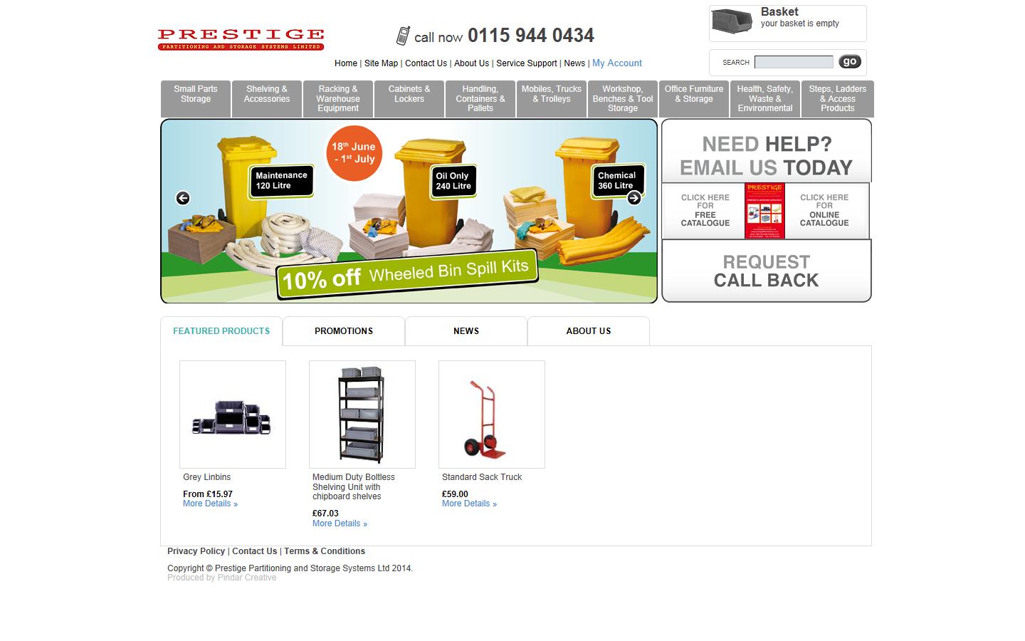 Prestige Partitioning & Storage Systems Ltd Website