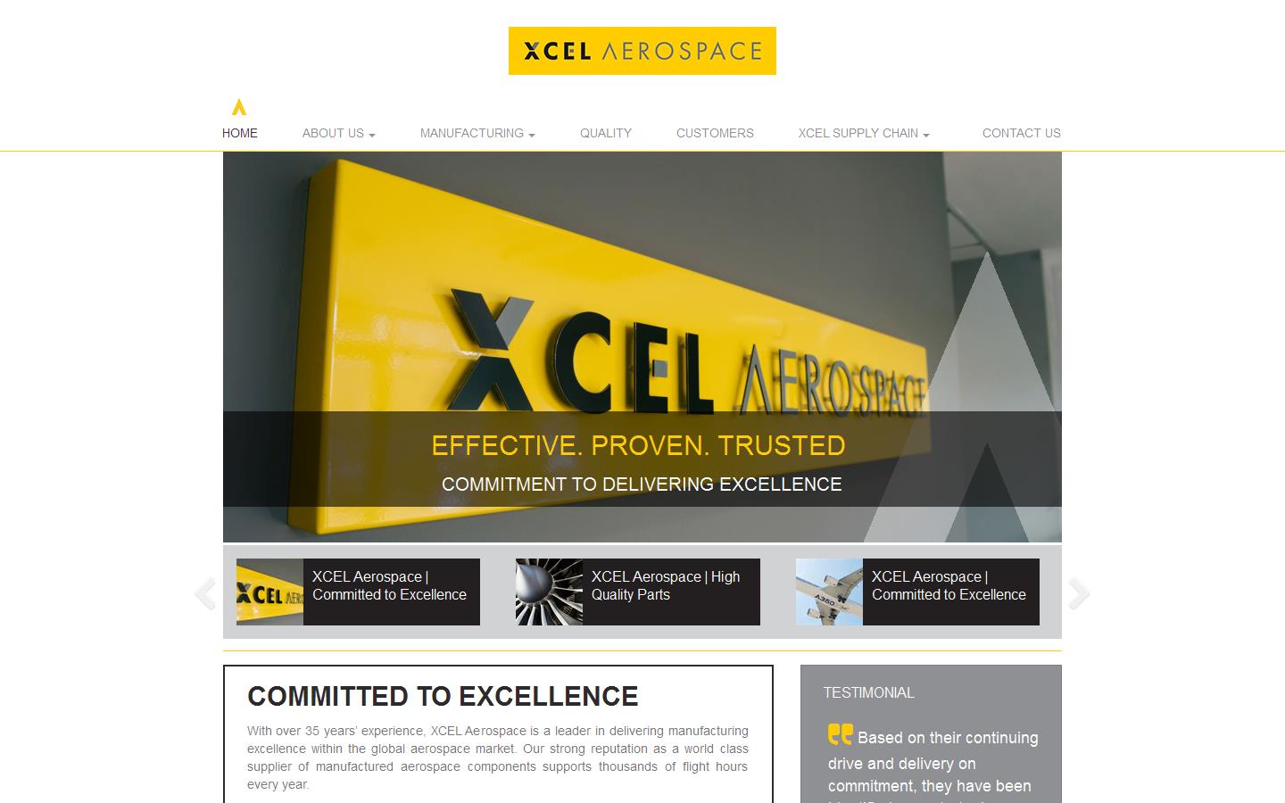 Xcel Aerospace Website