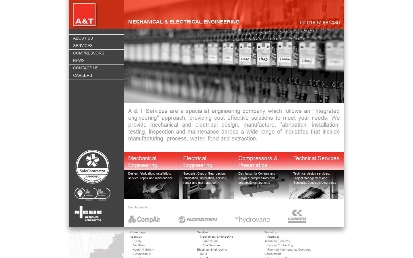 A & T Services Ltd Website
