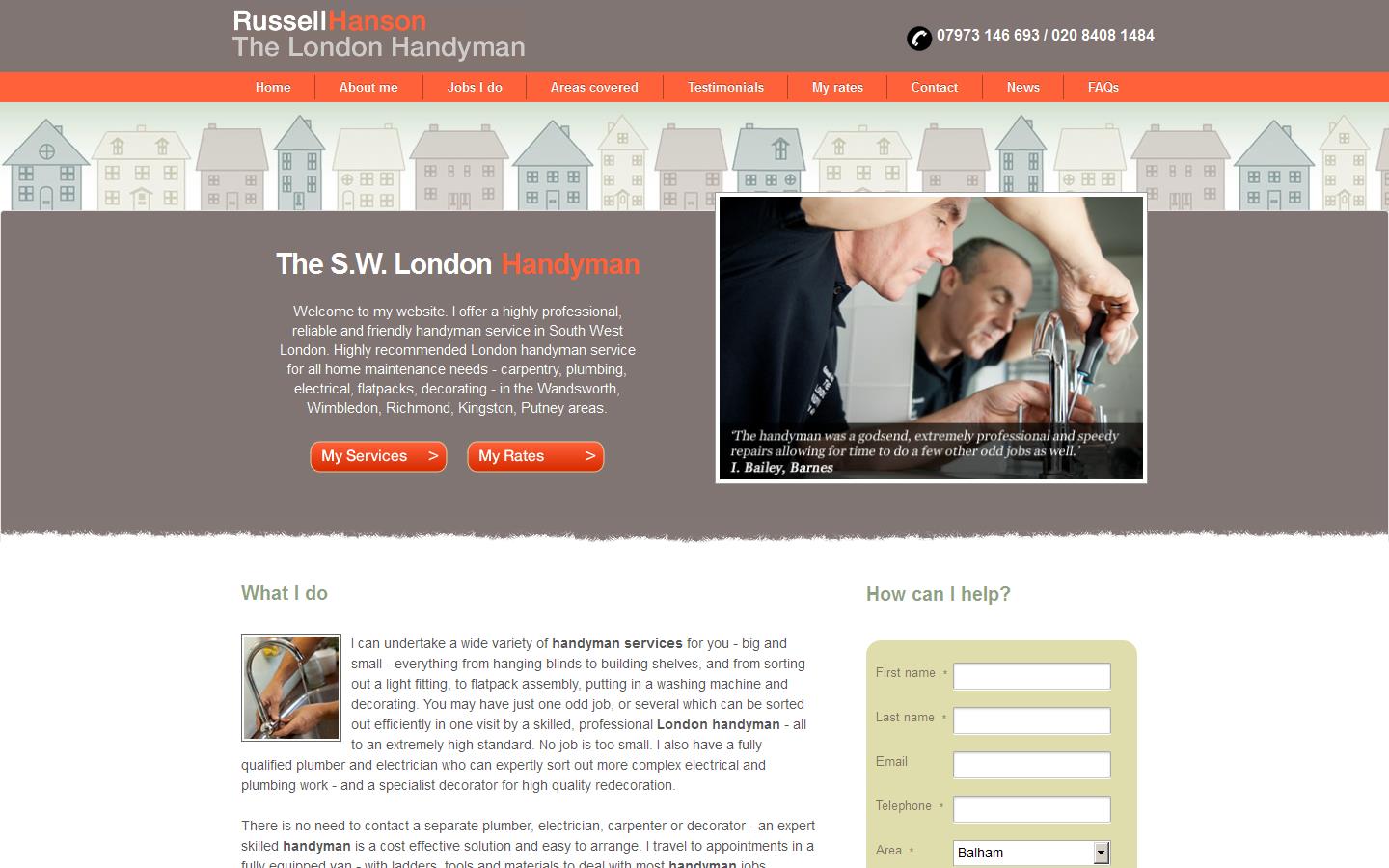 Russell Hanson the London Handyman Website