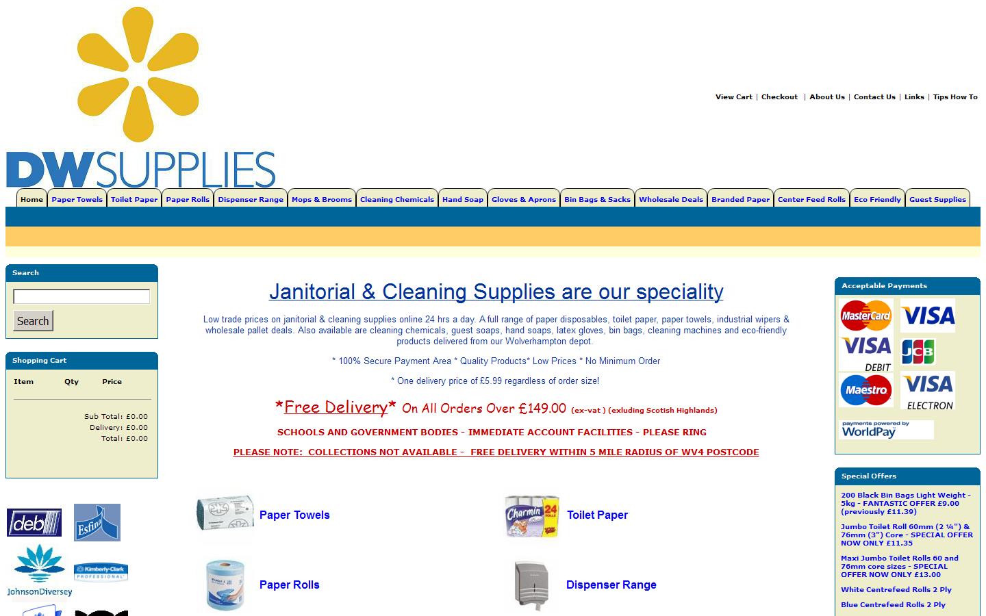 D W Supplies Website