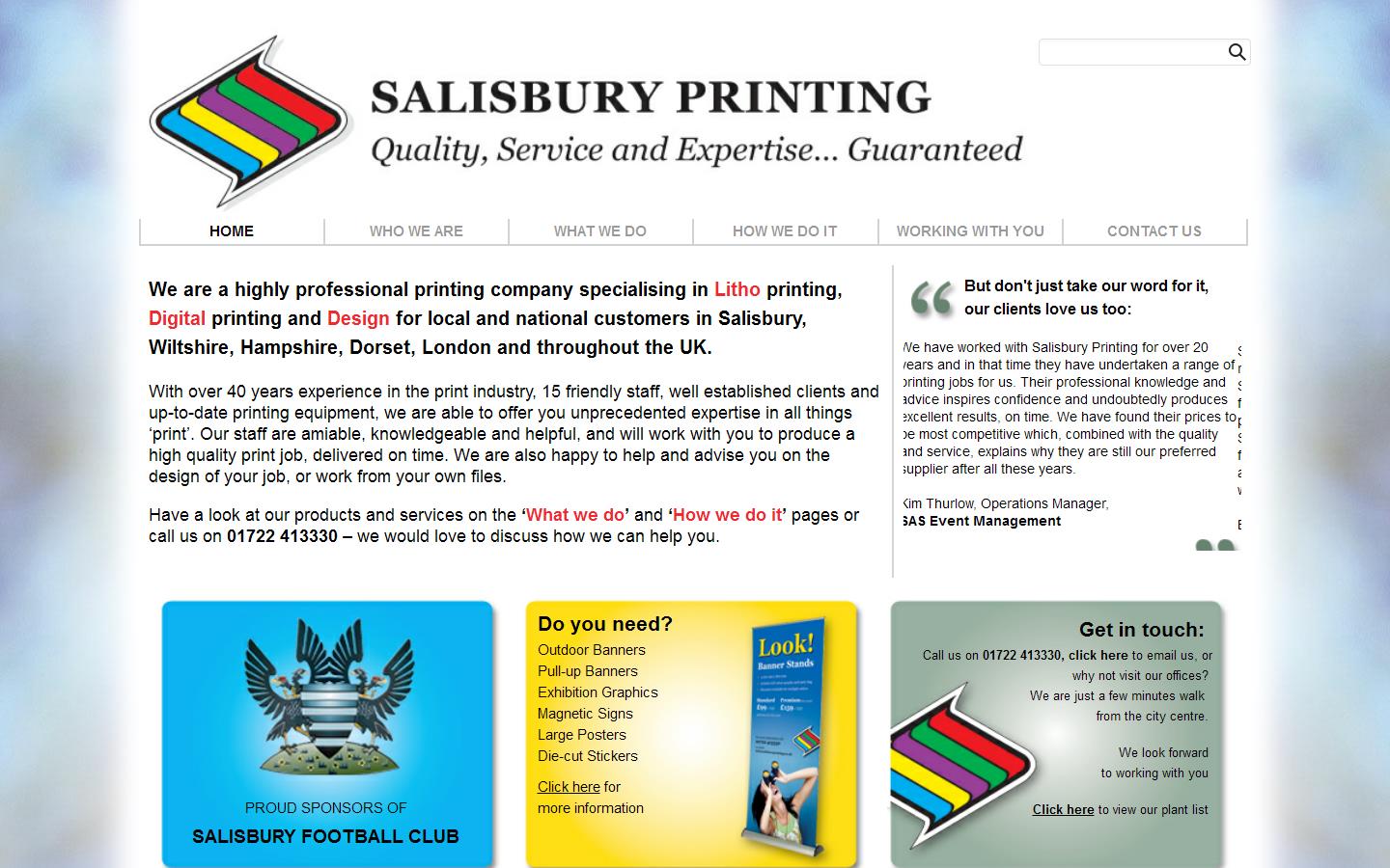 Salisbury Printing Ltd Website