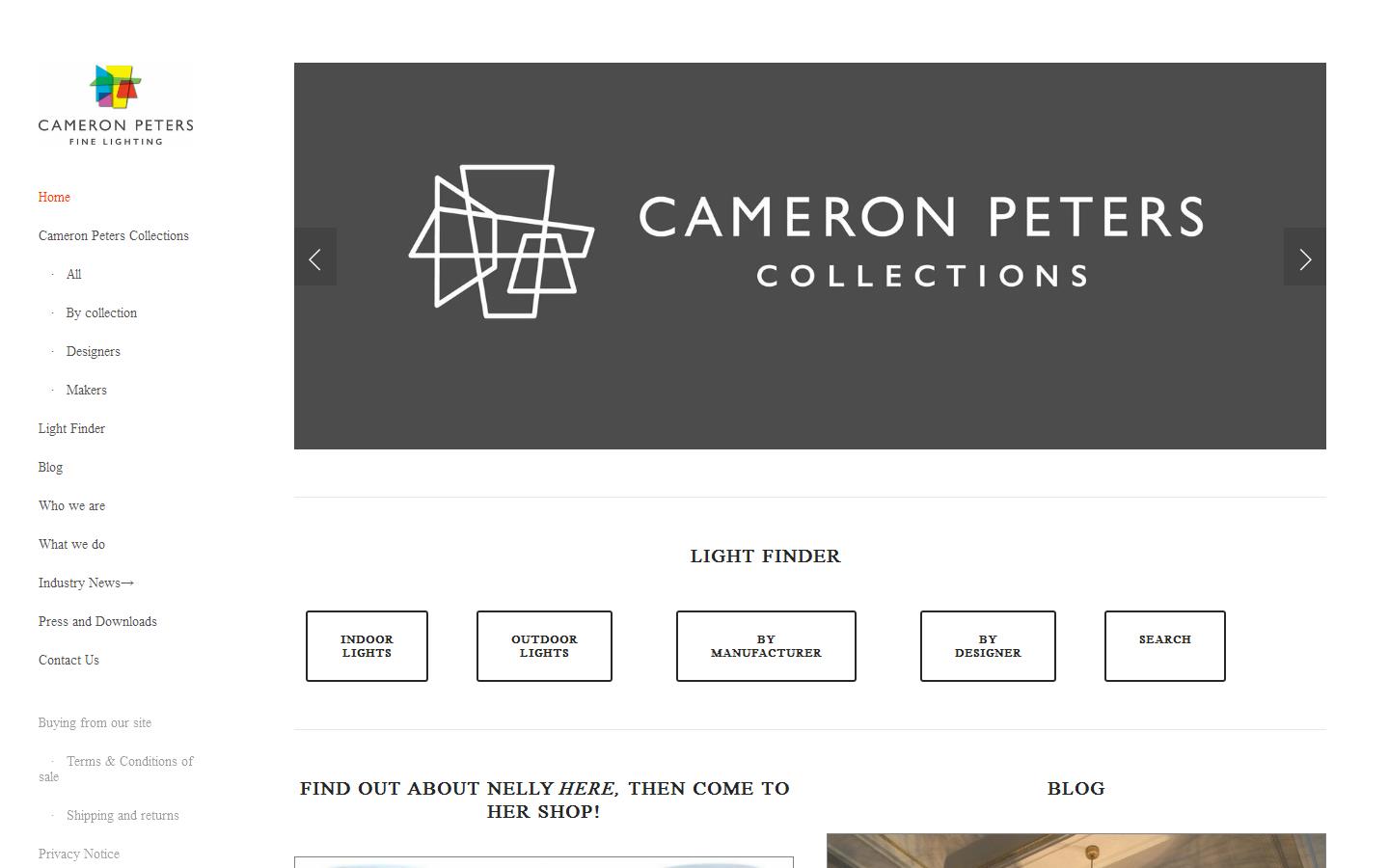 Cameron Peters Fine Lighting Website