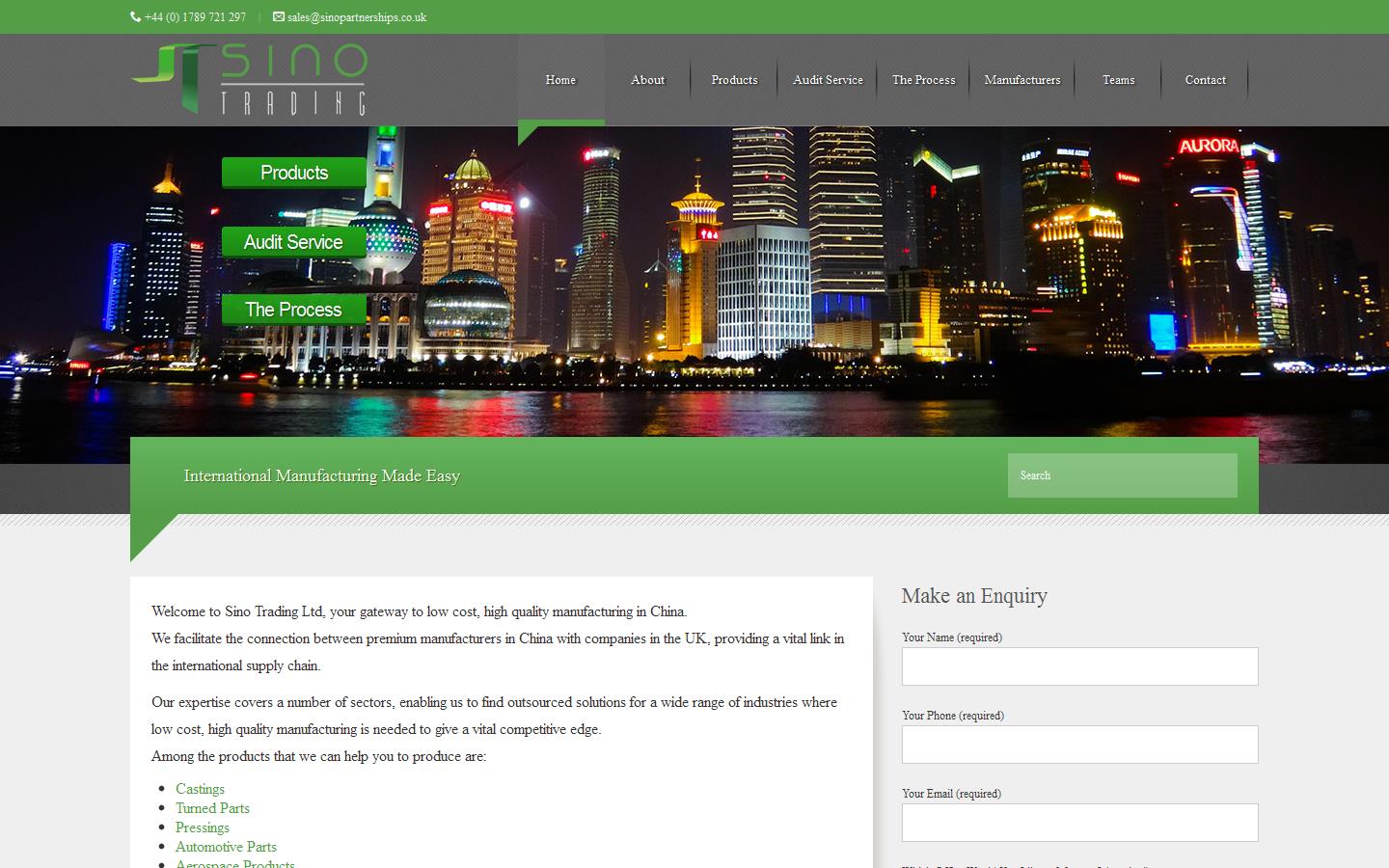 Sino Trading Ltd Website