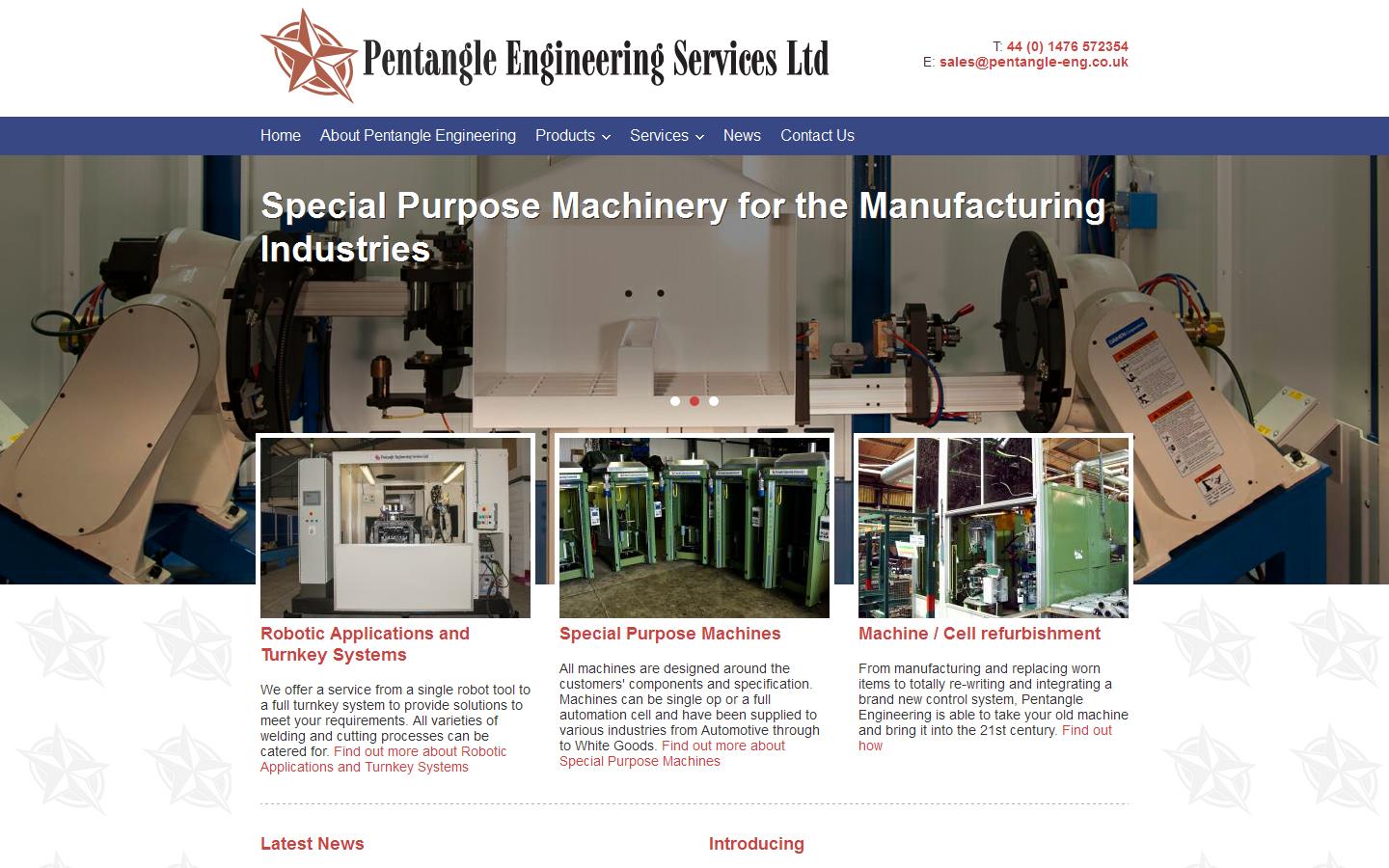Pentangle Engineering Services Ltd Website