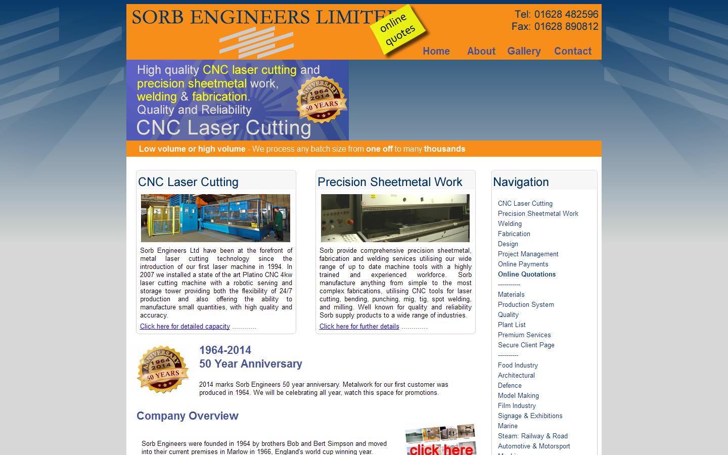 Sorb Engineers Ltd Website