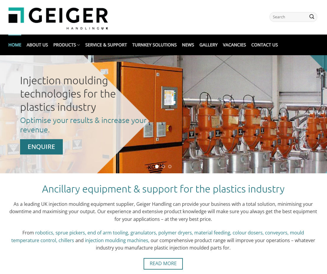 Geiger Handling UK Ltd Website