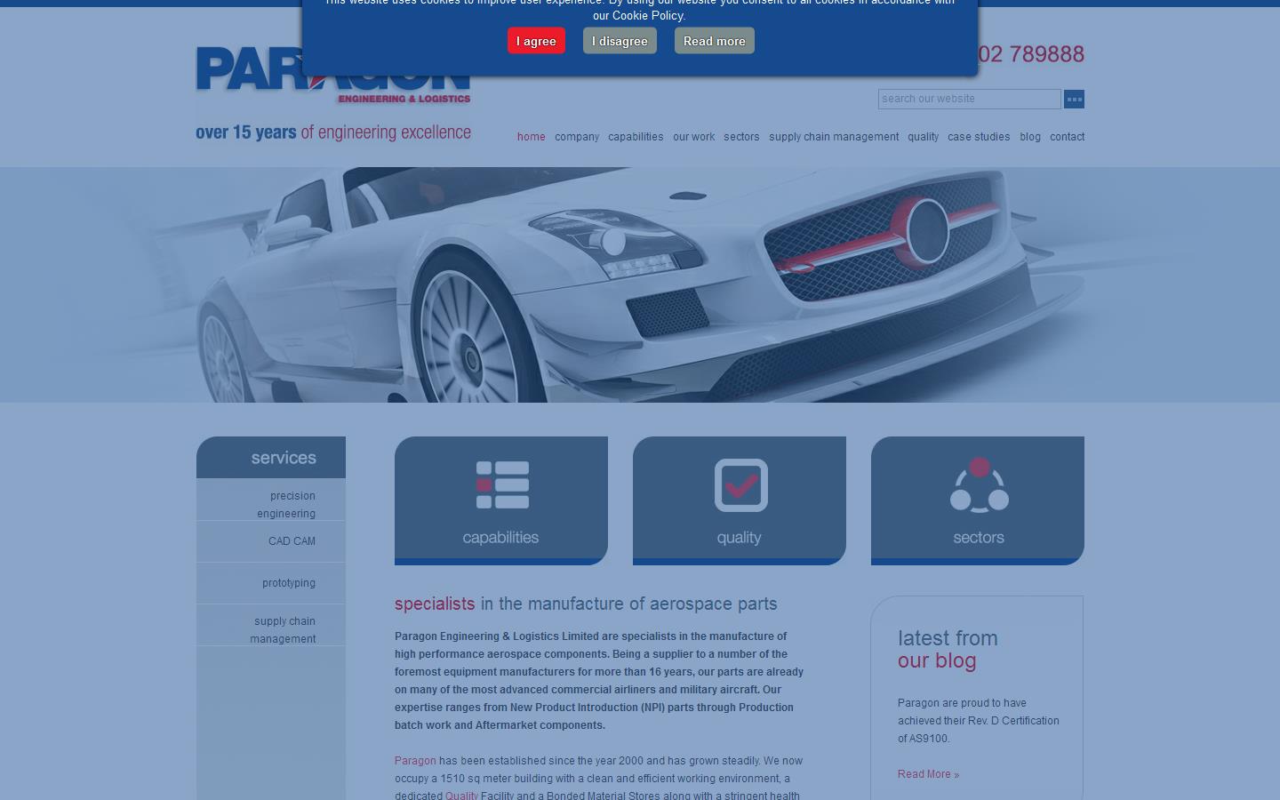 Paragon Engineering & Logistics Ltd Website