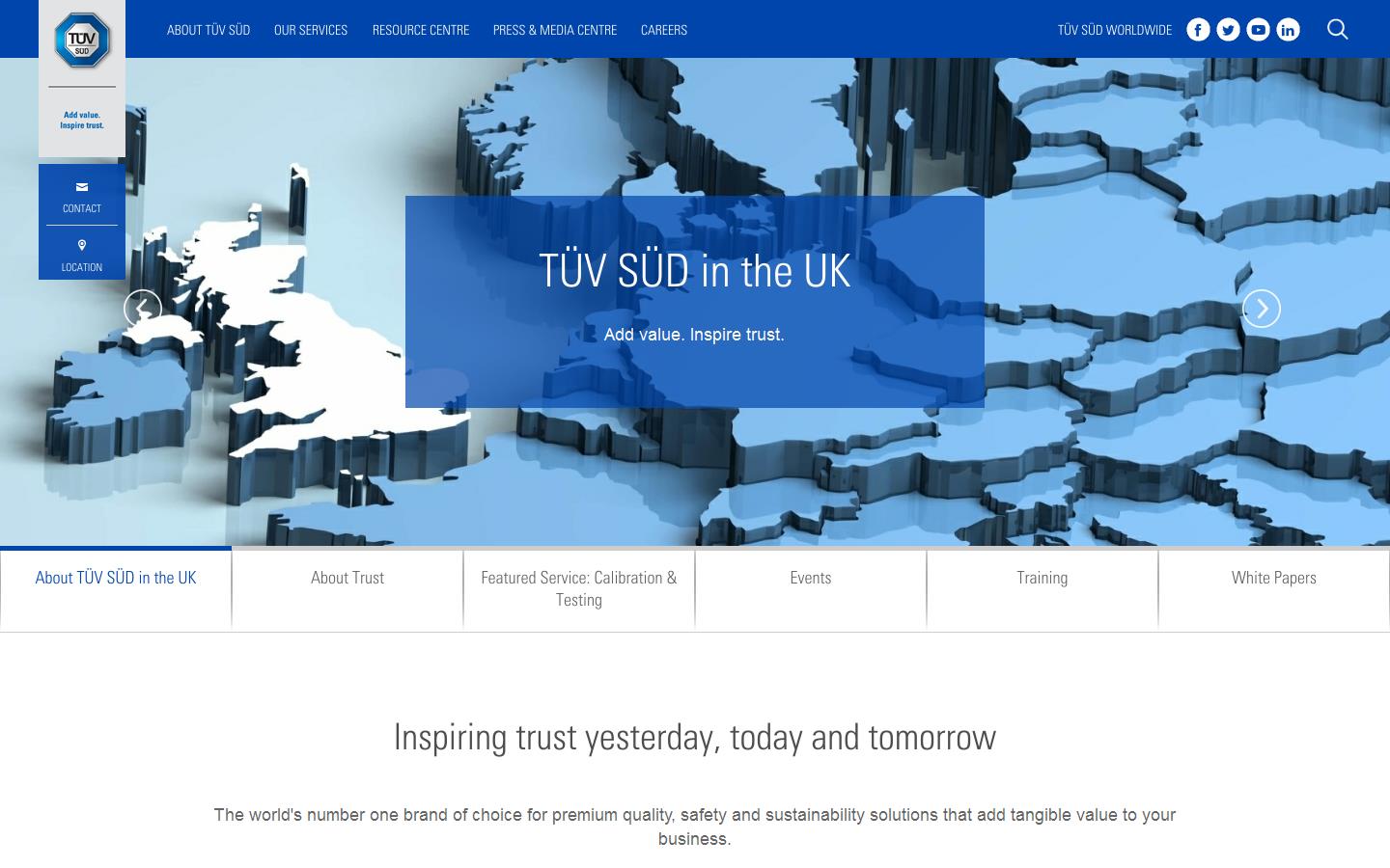 T U V Website