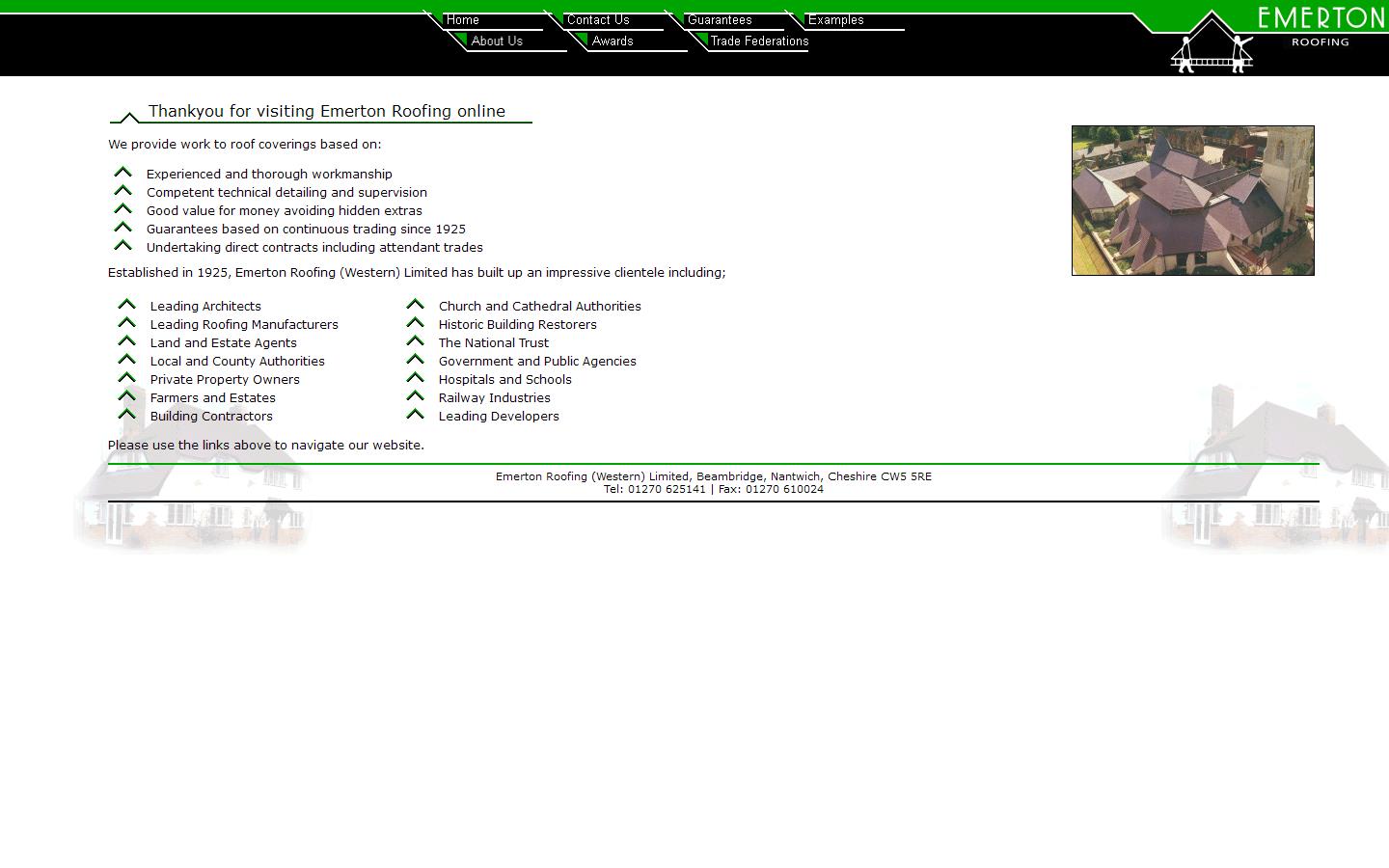 Emerton Roofing Website