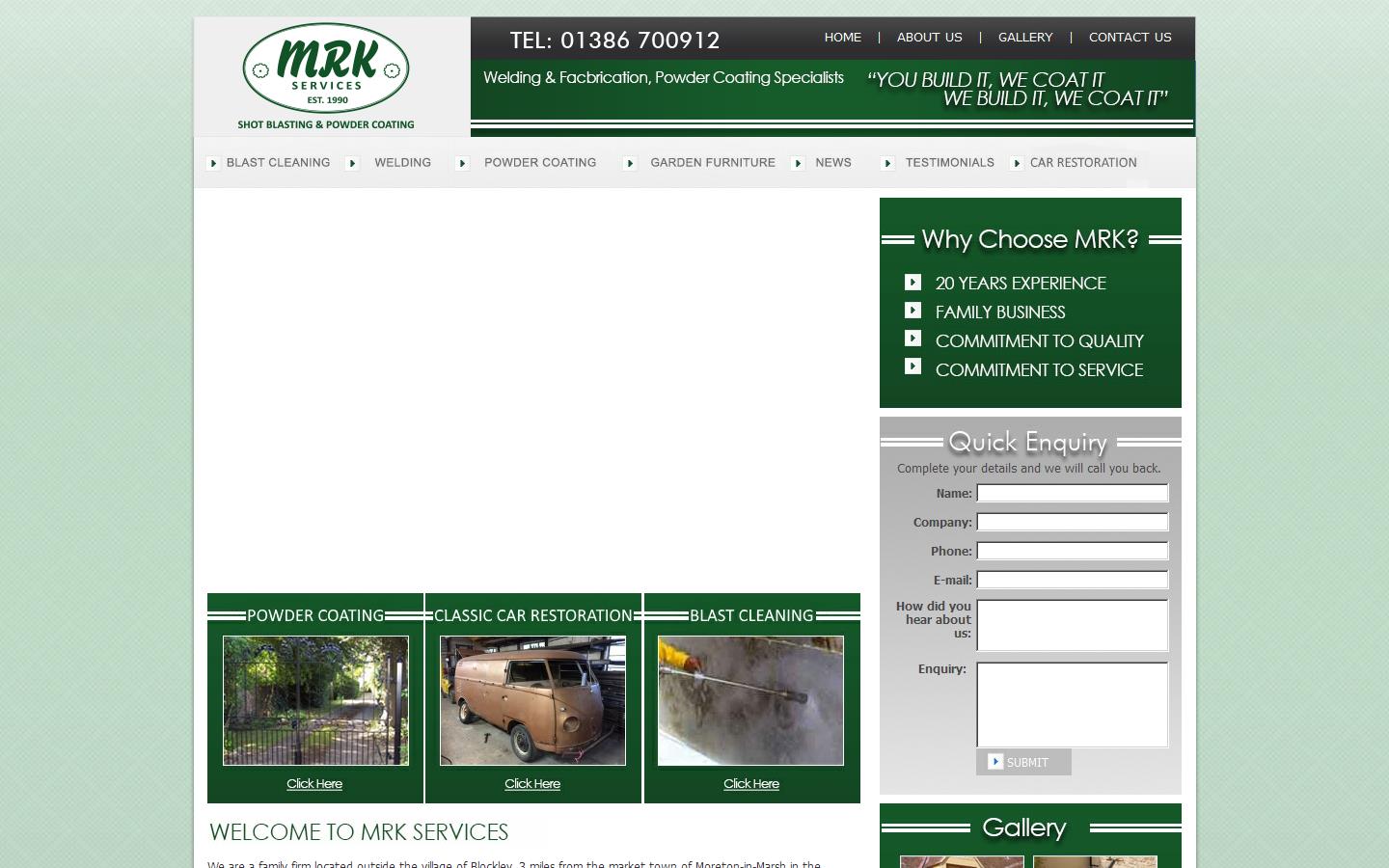 M R K Services Ltd Website