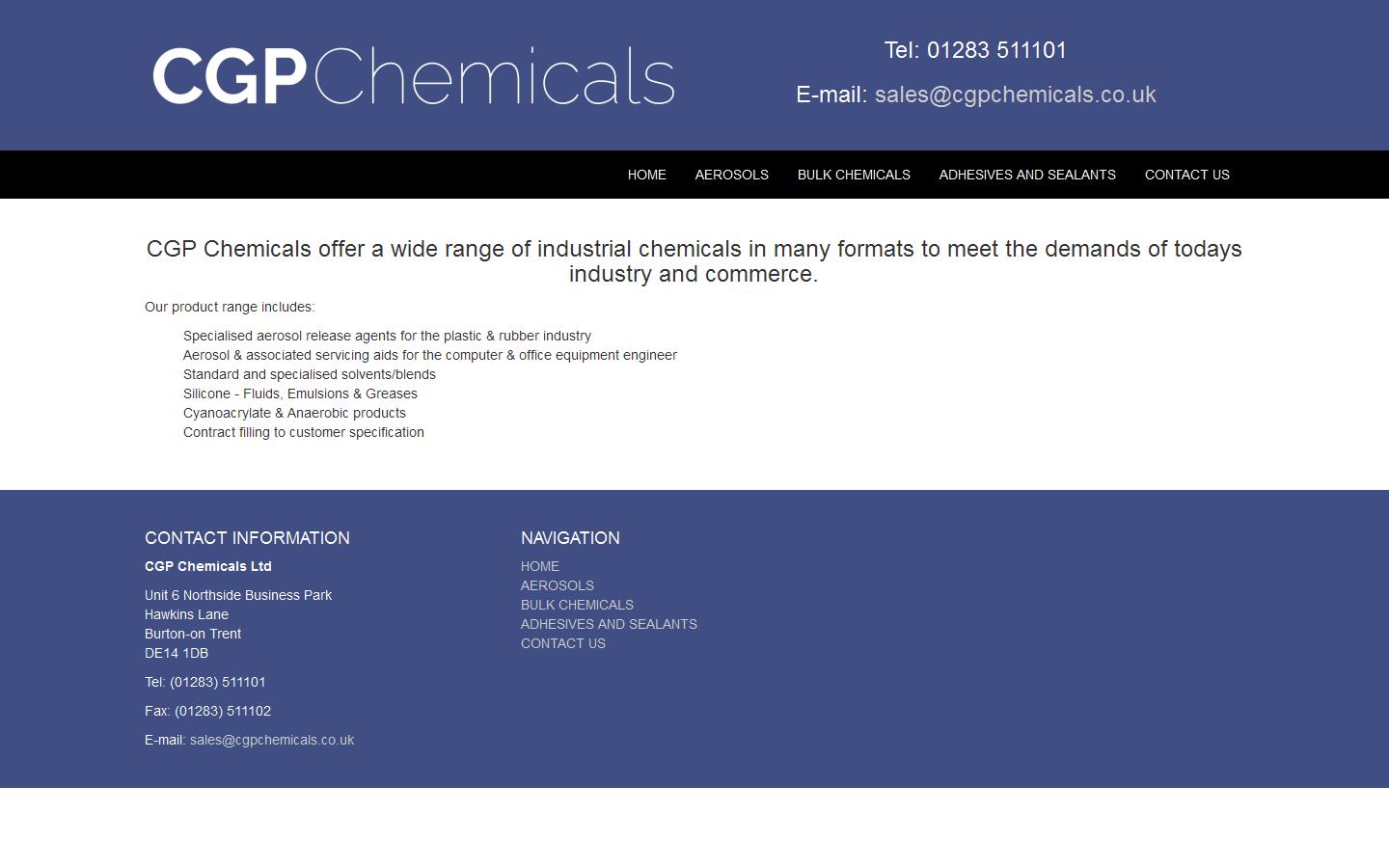 C G P Chemicals Website
