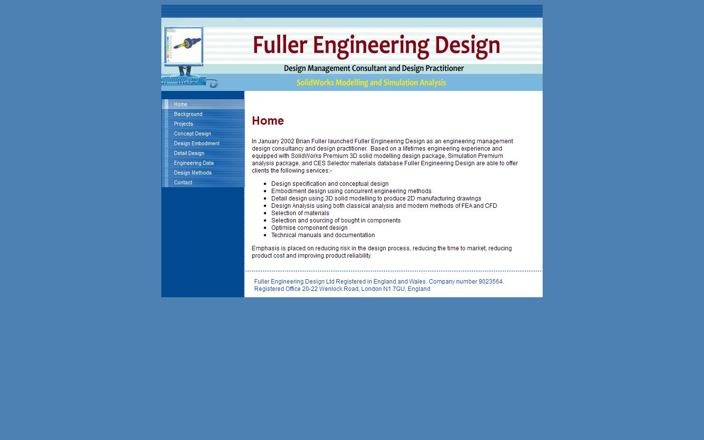 Fuller Engineering Design Ltd Website