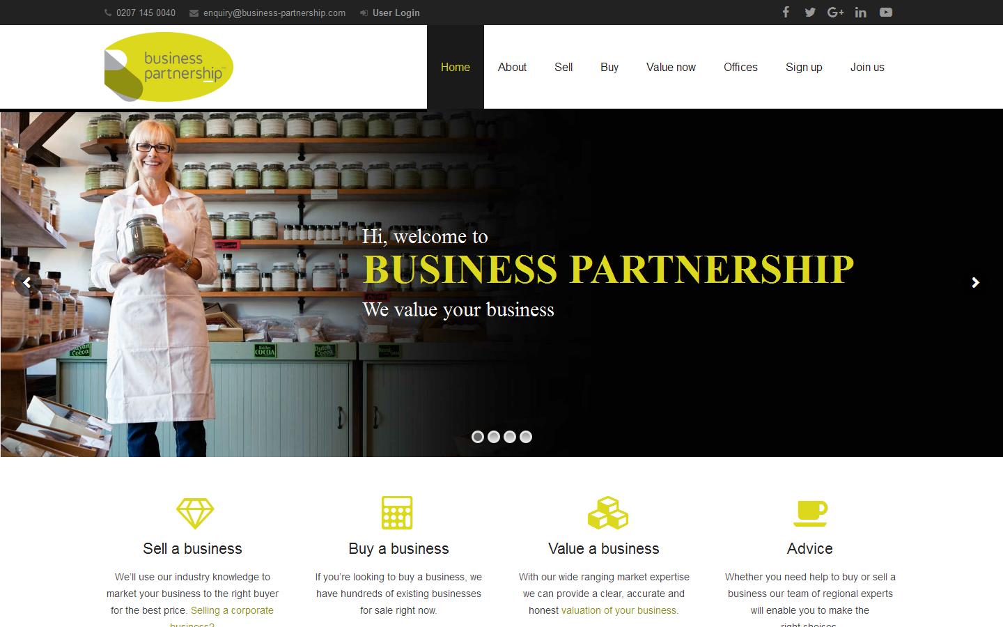 Business Partnership Website